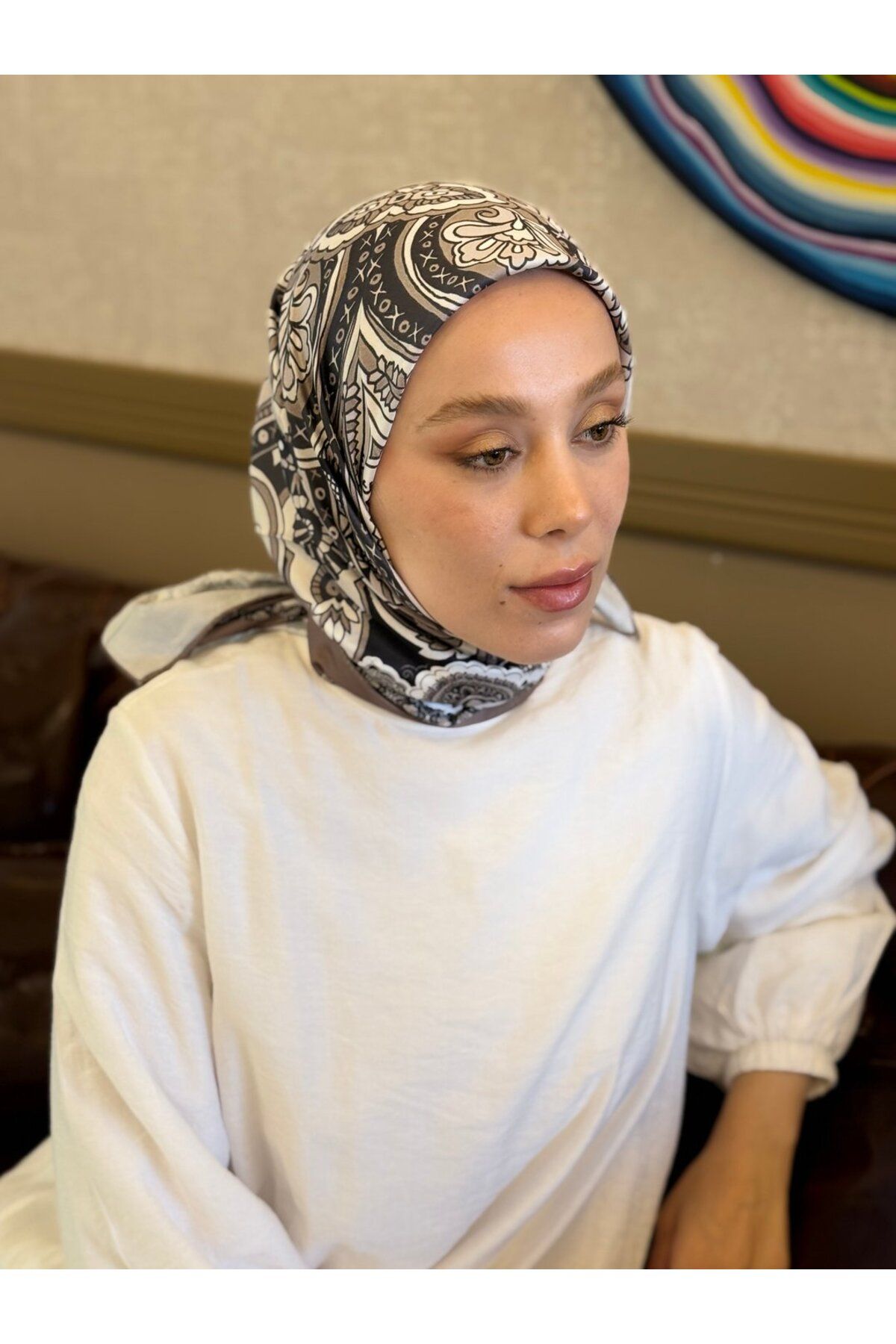 Modakaşmir-Paisora Pattern Twill Scarf 3