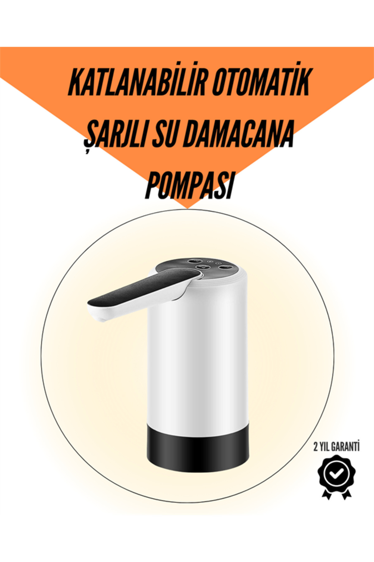 FrereConception Şarjlı Su Pompası 8000mAh | Cam Damacana Uyumlu | Tek Tuşla Kontrol | USB Şarjlı Otomatik Dolum