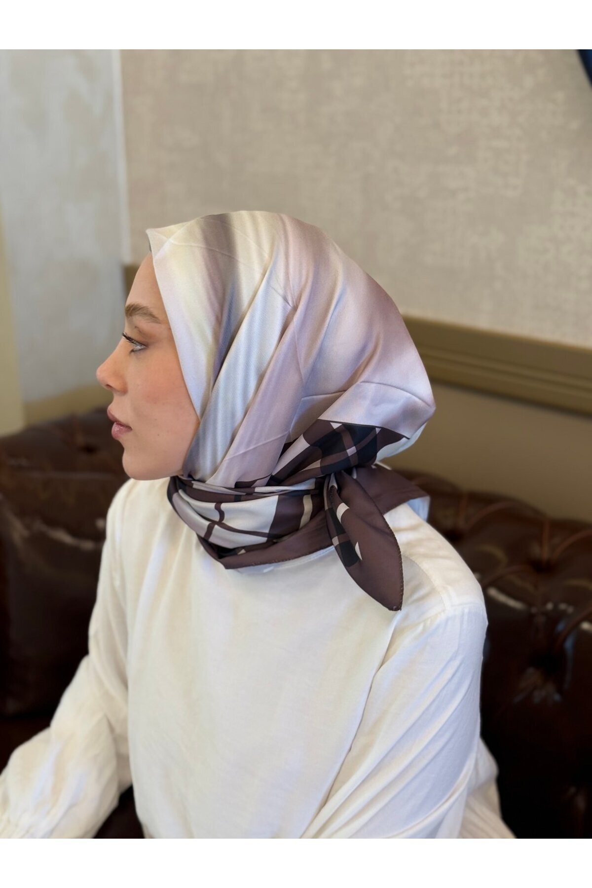 Modakaşmir-Lattice Pattern Twill Scarf 2