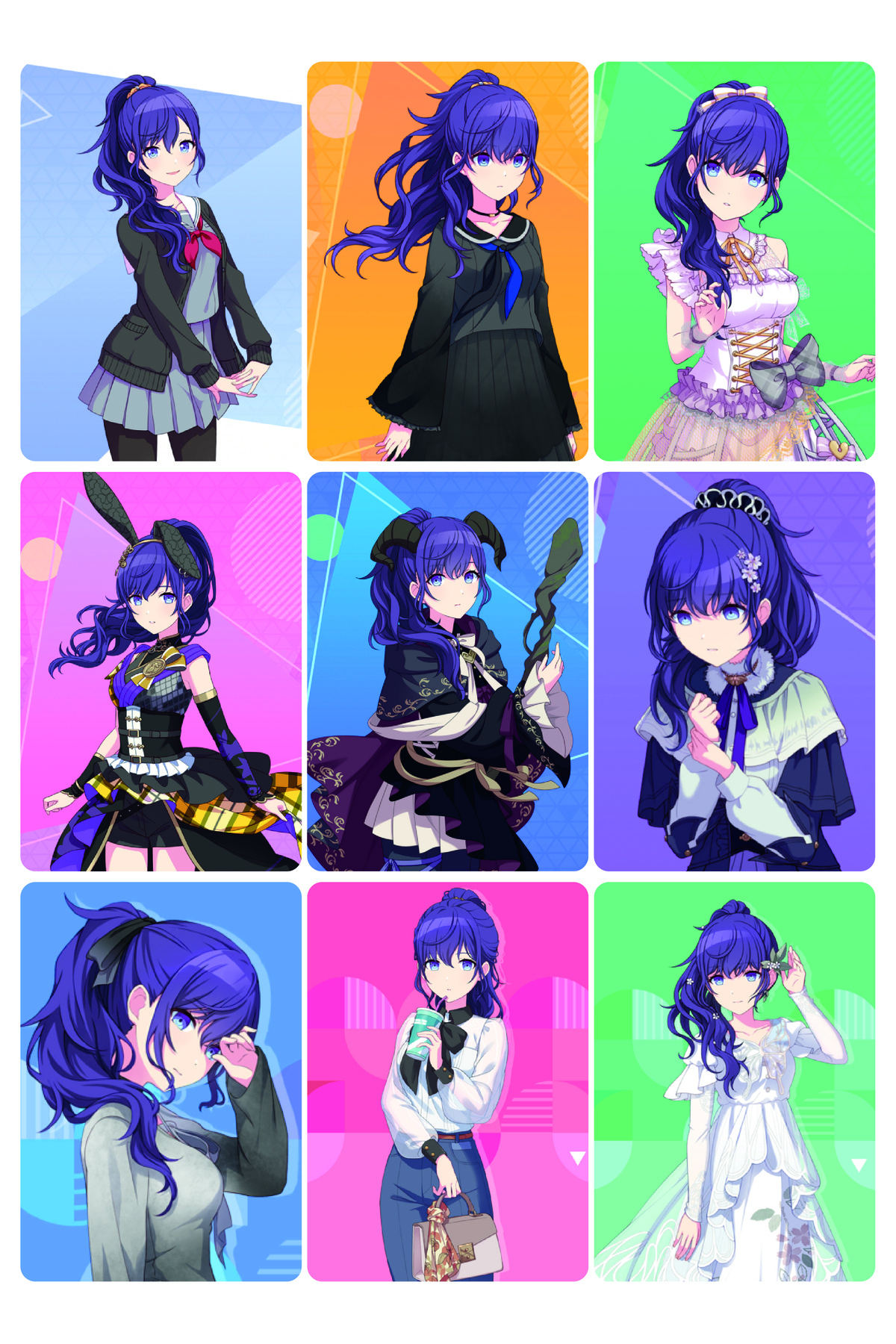 nihonwosekai Hatsune Miku Pjsekai Anime Photocard PC Seti 9 Adet Asahina Mafuyu