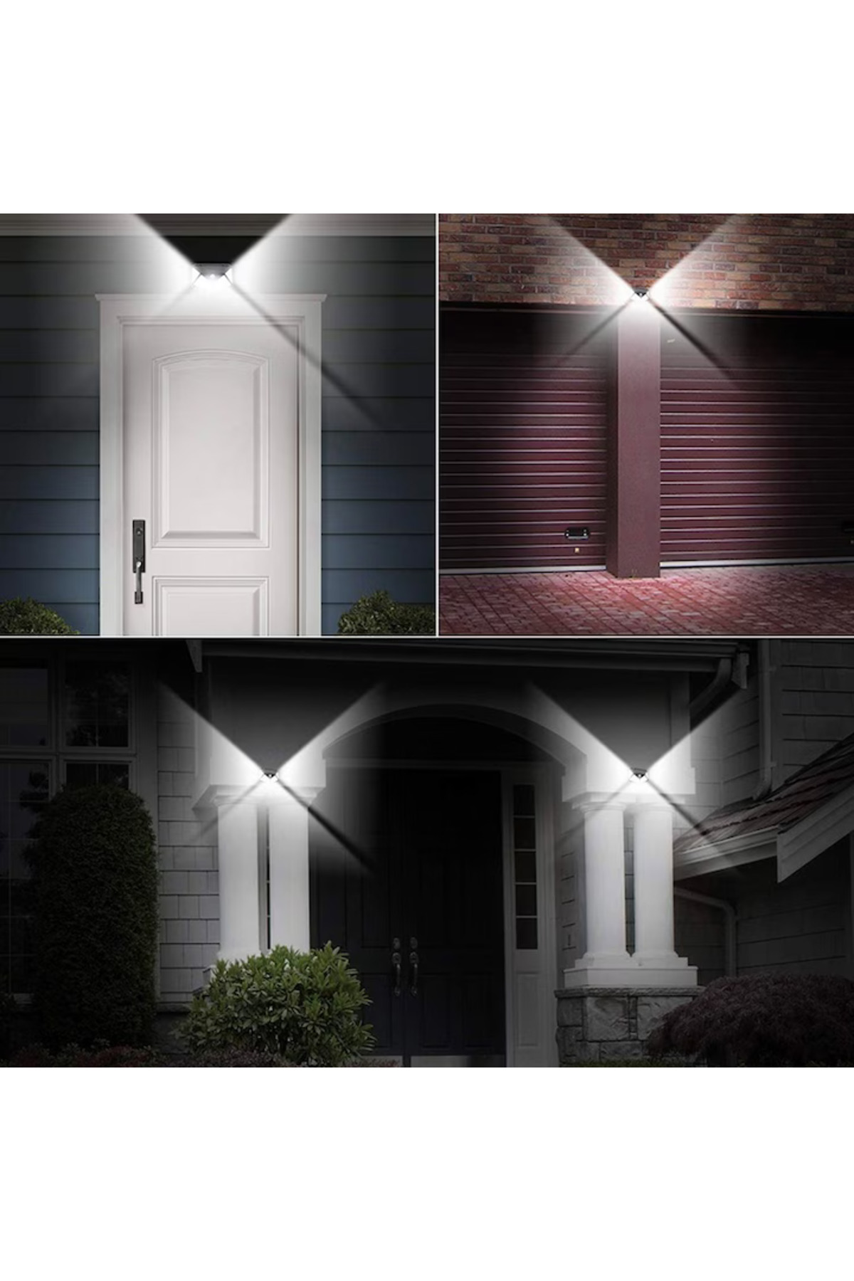 APF-Set of 4 solar-powered lamps, dusk, motion and light sensors, 3 levels, 100 LED 2