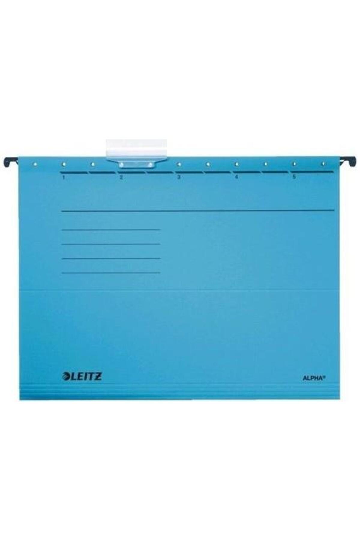 Leitz 6515 A4 Askılı Dosya Telsiz Karton Mavi (25 Li Paket)