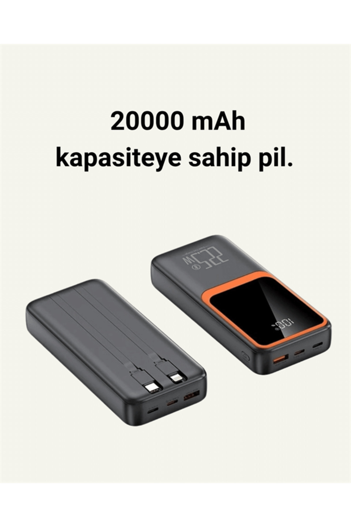 Genel Markalar 20.000 mAh Powerbank – 22.5W Hızlı Şarj, Çok