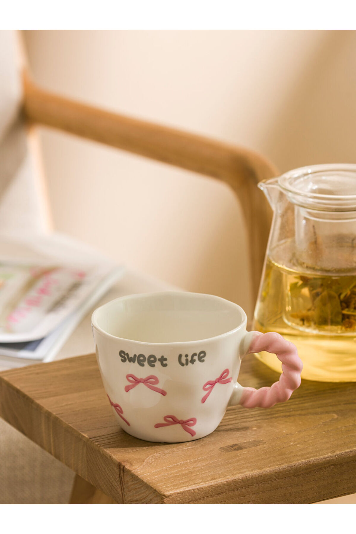 LC Waikiki-Create Your Style from Uzg Store |   Bow Printed Ceramic Mug 270 ml 2