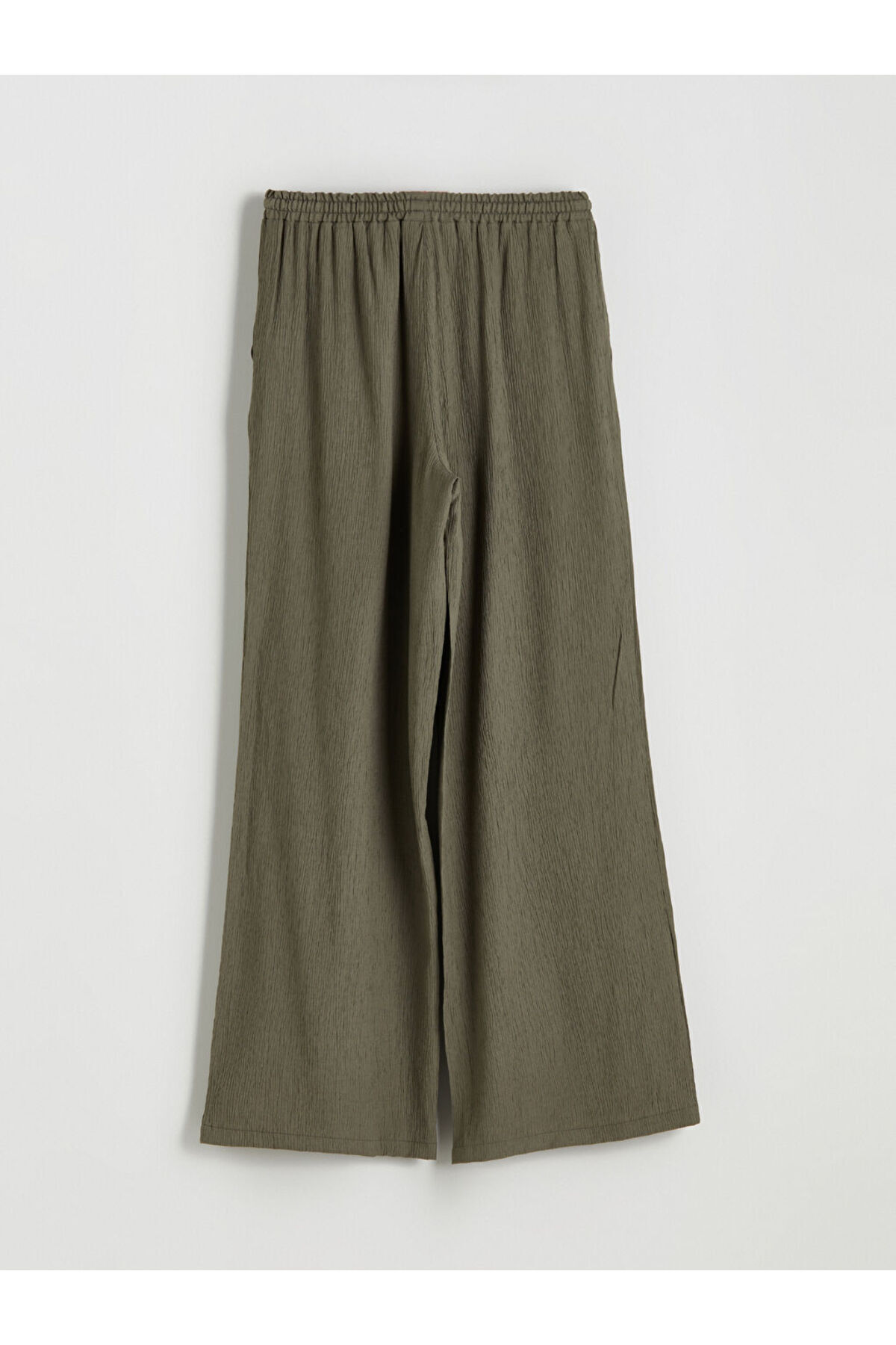 LC Waikiki-Create Your Style from Uzg Store |   Textured Women's Trousers with Elastic Waist 6