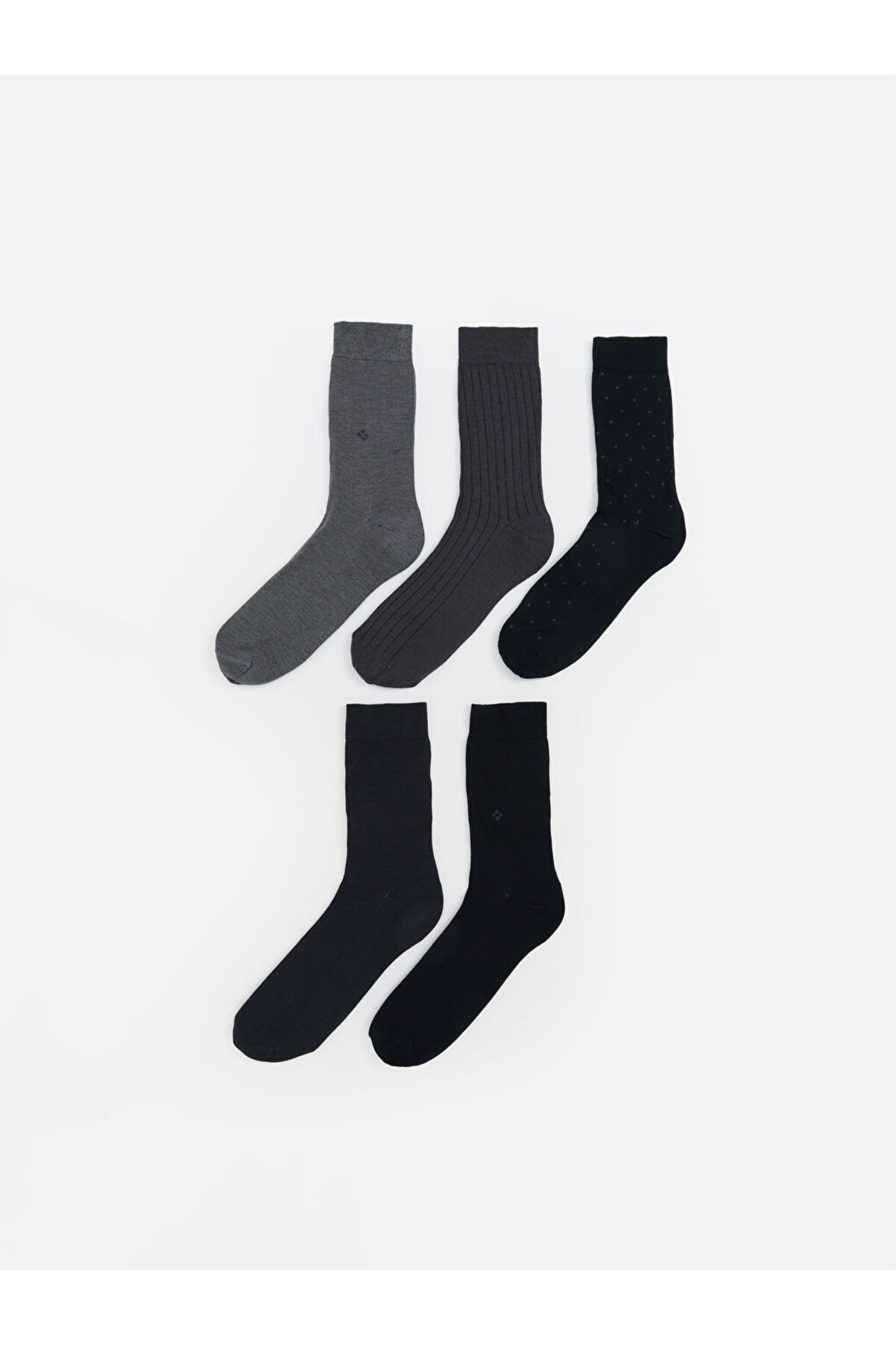 LC Waikiki-Sparkling Selections from Shining Store |   Patterned Bamboo Men's Socks, Pack of 5 1