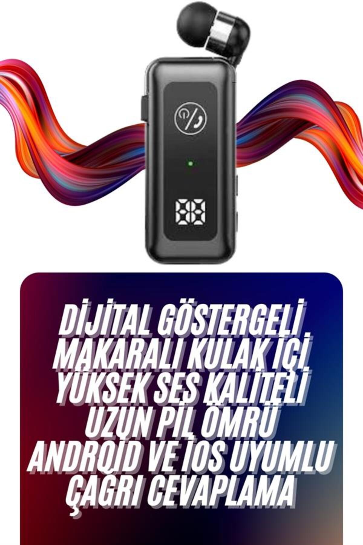 Bluetooth Earphone with Reel Compatible with Phone, with Reel, TF Card Slot, Power Indicator