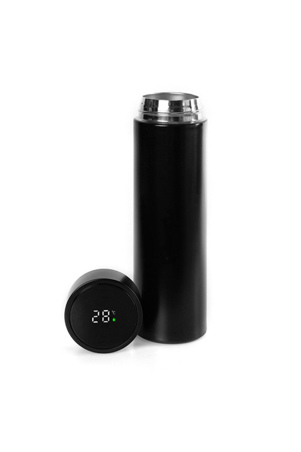 hediyerengi Isme Özel Dijital Sıcaklık Göstergeli Süzgeçli Çelik Termos 450 ml fotoğrafı 2 (önizleme)