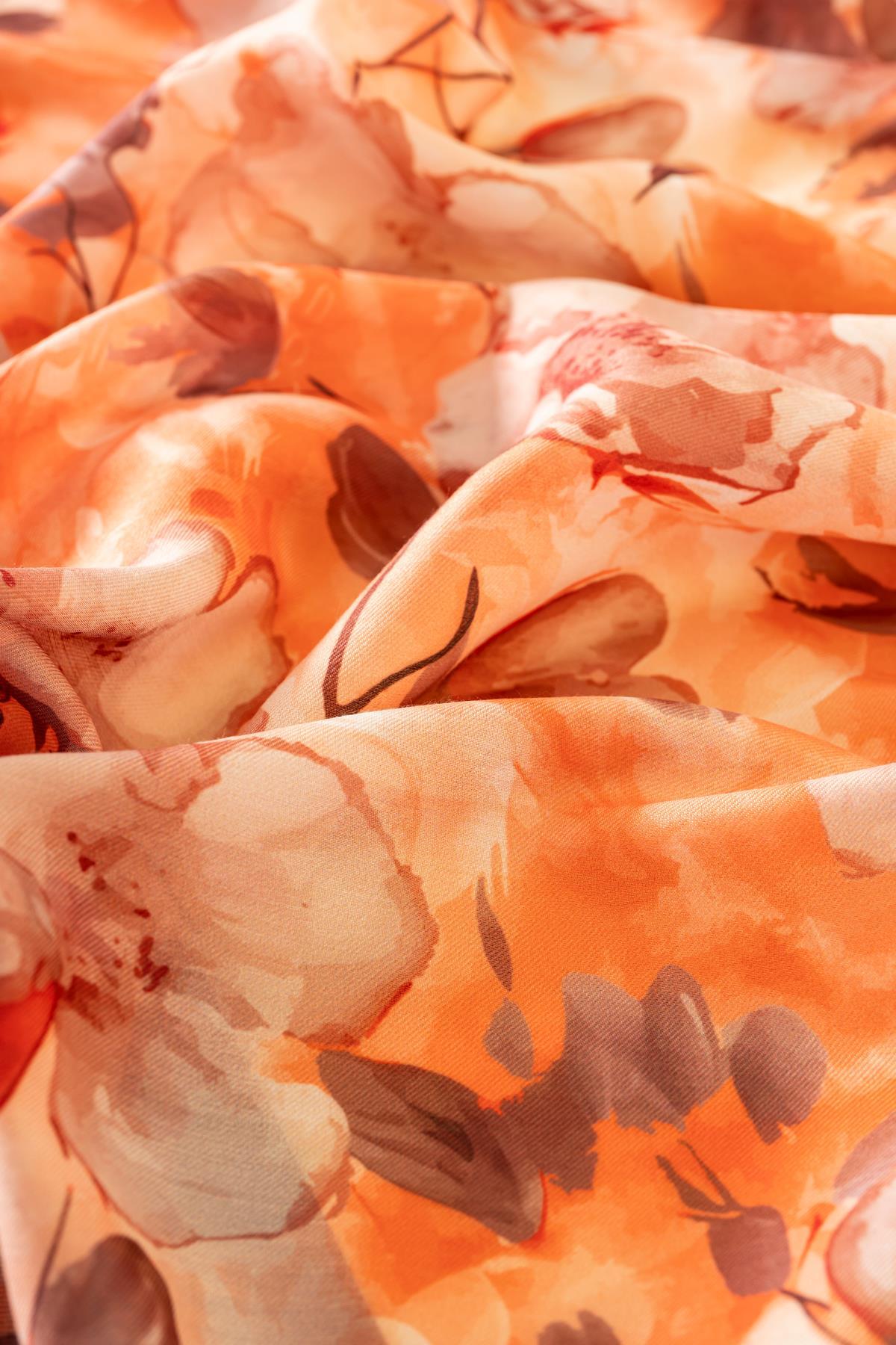 JAWEL  Kadın Çiçekli Pachira Soft Şal - Görsel 3