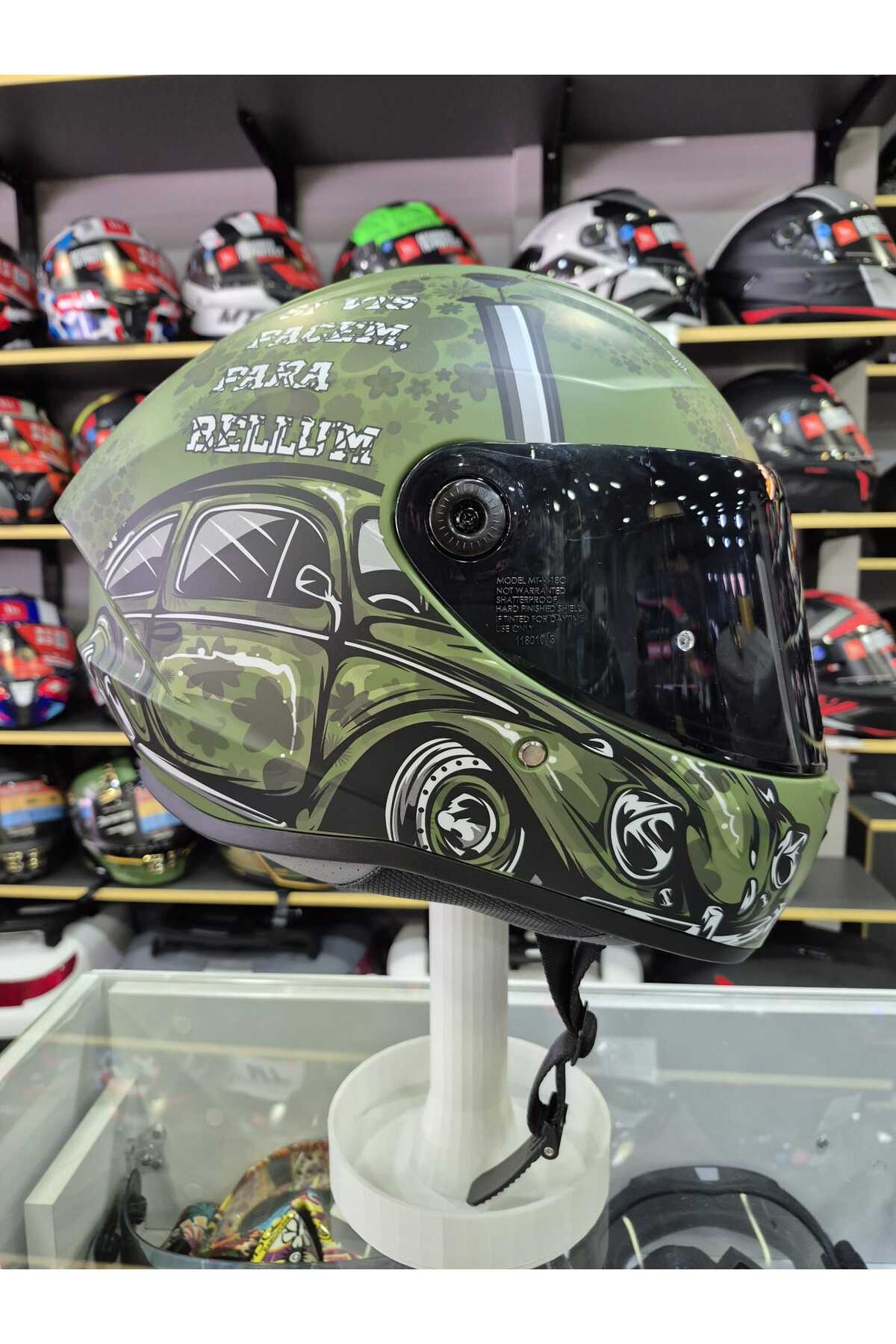 Axxis DRAKEN S IRON PEACE C6 MAT GREEN KAPALI KASK - Fiyatı, Yorumları