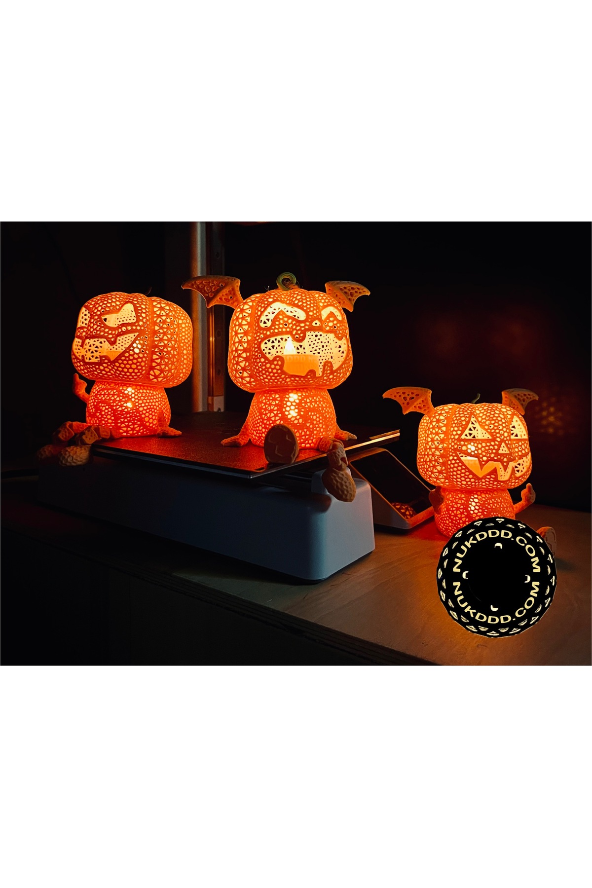 1 pieza Lil' Jackie – Figura de calabaza alada (temática de Halloween)