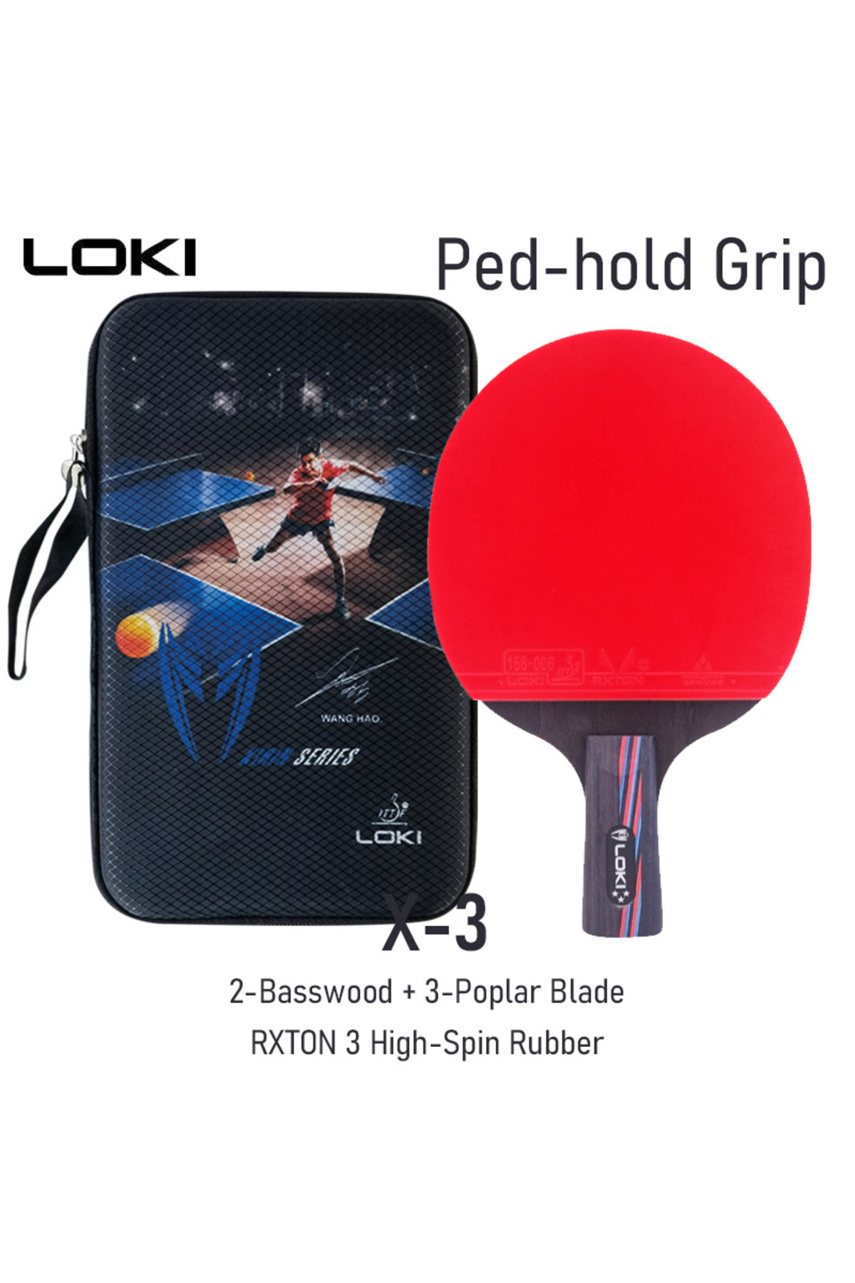 Choice-X3 CS Grip LOKI Table Tennis Racket X Series 1 2 3 Stars Ping Pong Paddle Pingpong Racket Recreation 1