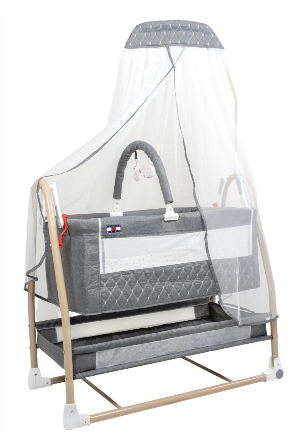 Tommybaby Royal Anne Yanı Beşik Tüllü Sepet Beşik Sallanabilir Bebek Beşiği Anne Yanı Beşik fotoğrafı 5 (önizleme)