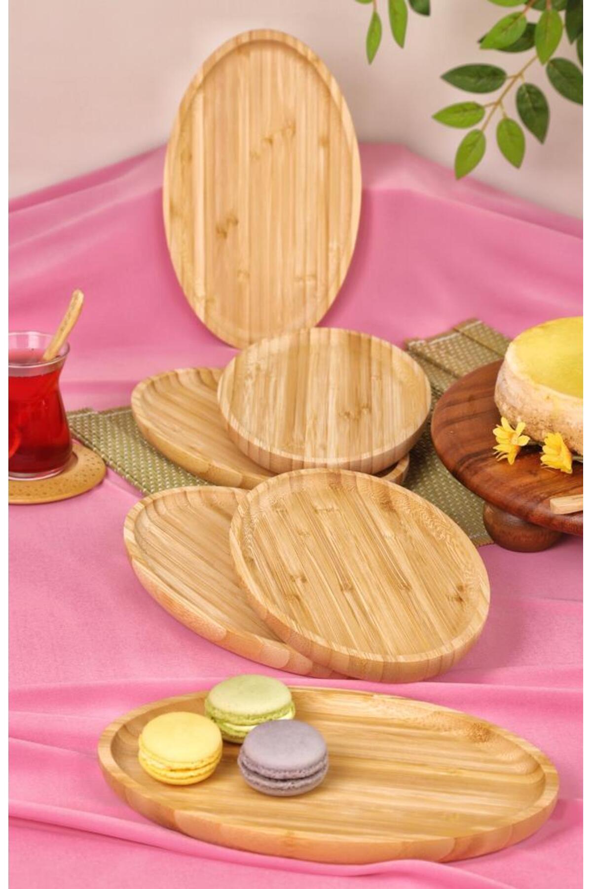 Bambum-Set of 6 Round Serving Plates – Breakfast, Cake and Presentation Plates Large 3
