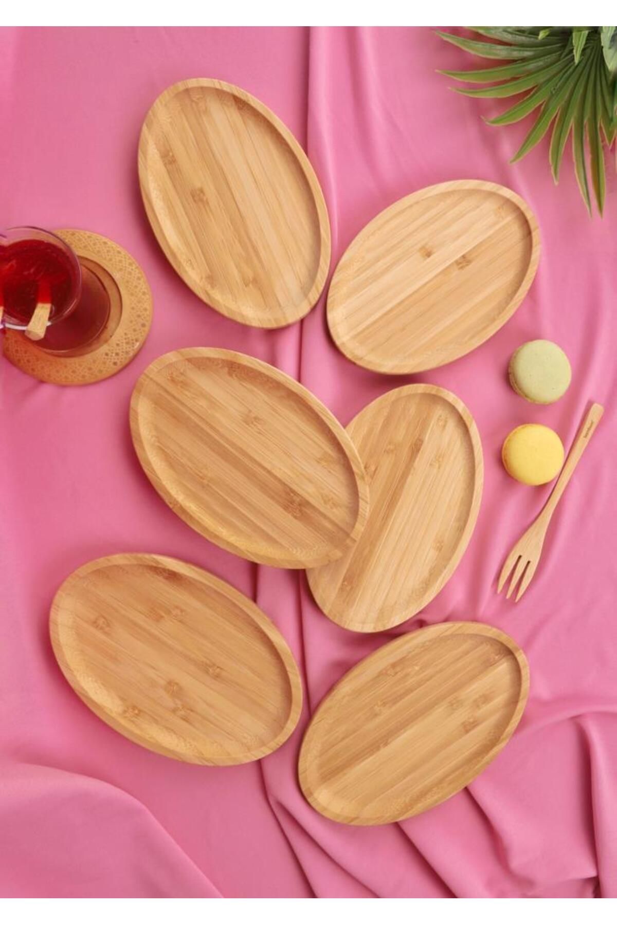 Bambum-Set of 6 Oval Serving Plates – Breakfast and Presentation Plates 1