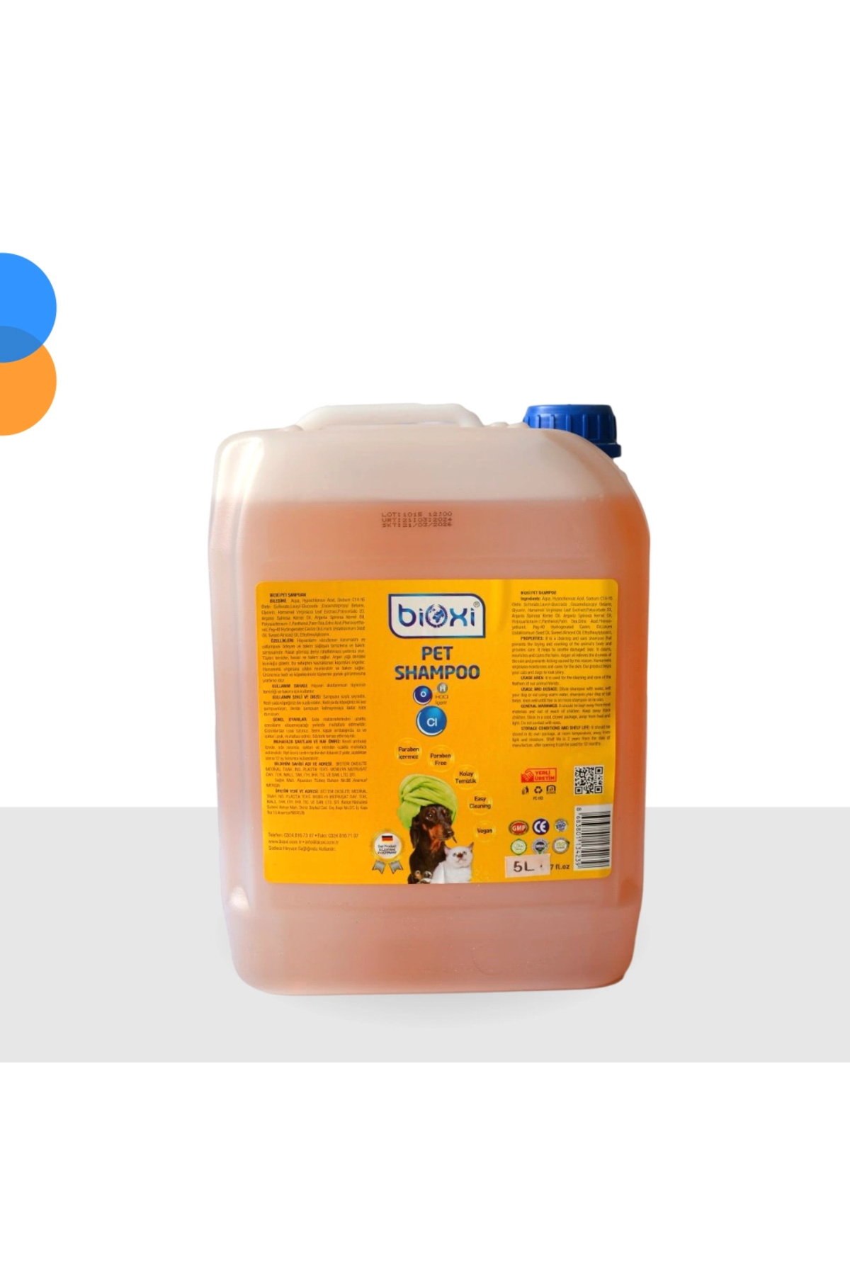 Bioxi Kedi & Köpek Şampuanı 5 LT
