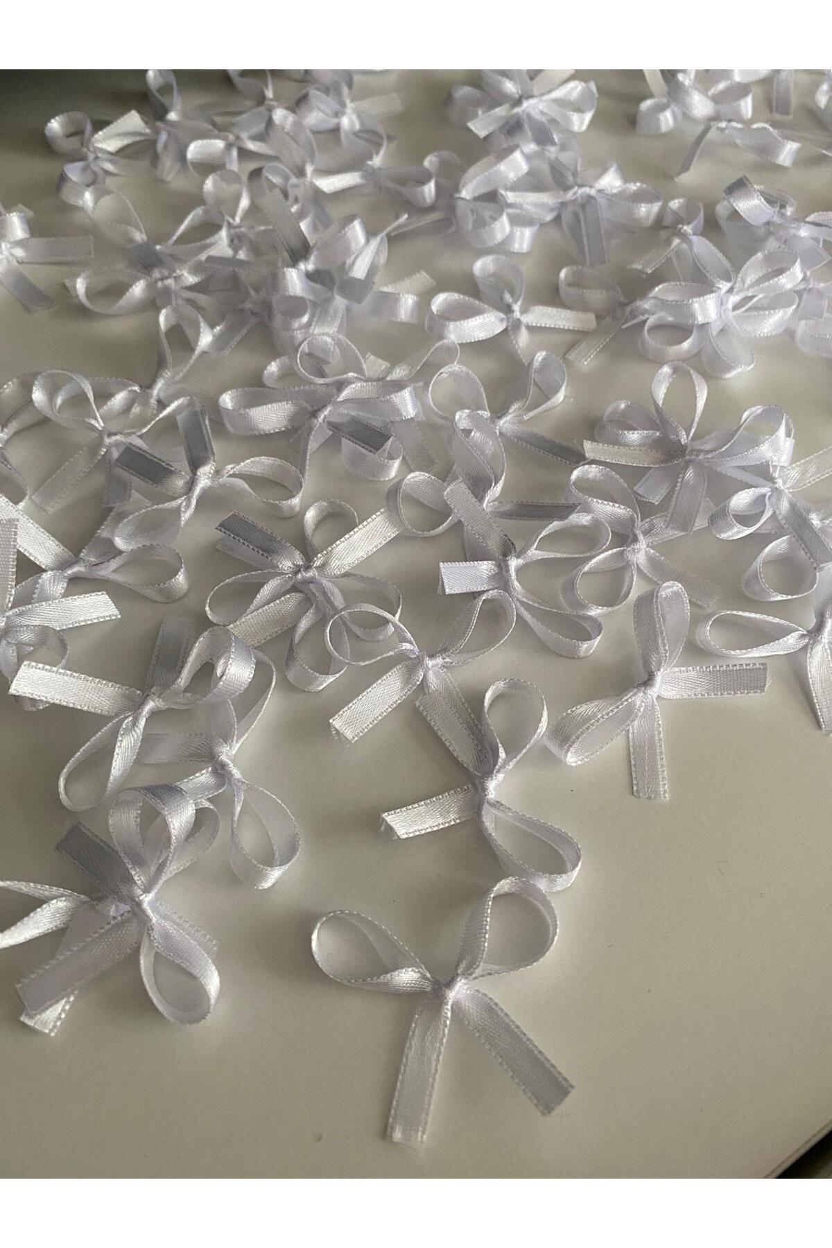 moderniko beyaz saten fiyonk 100 adet