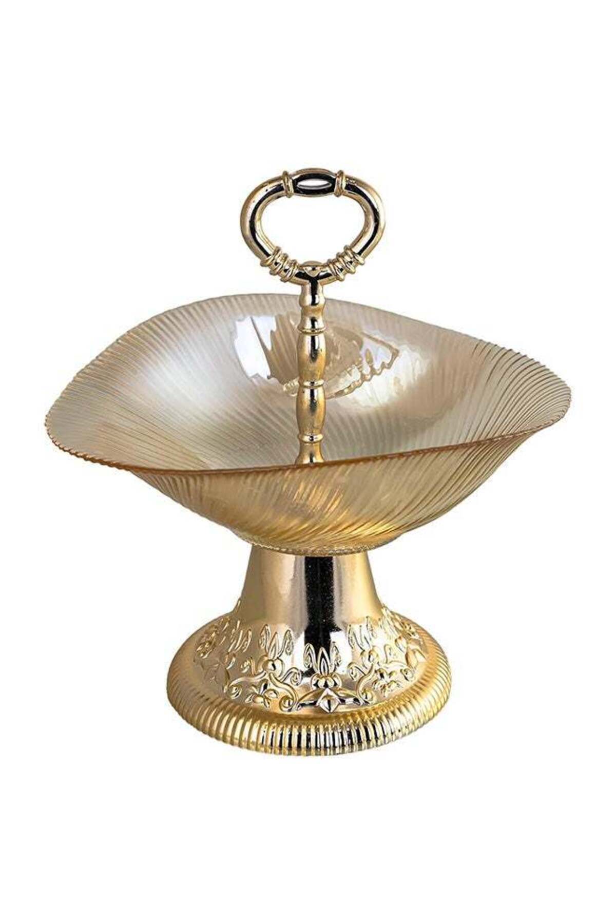 Generic-More MORE GLASSWARE 21Cm Meyra Candy Holder With Stand And Handle And Display Box 1
