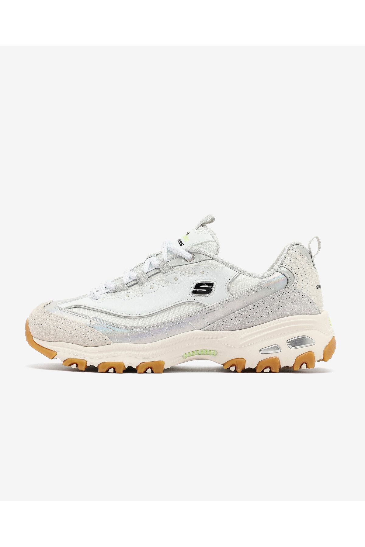 SKECHERS D'lites DAZZLING SHINE Damen Weiße Turnschuhe 150556 WGY