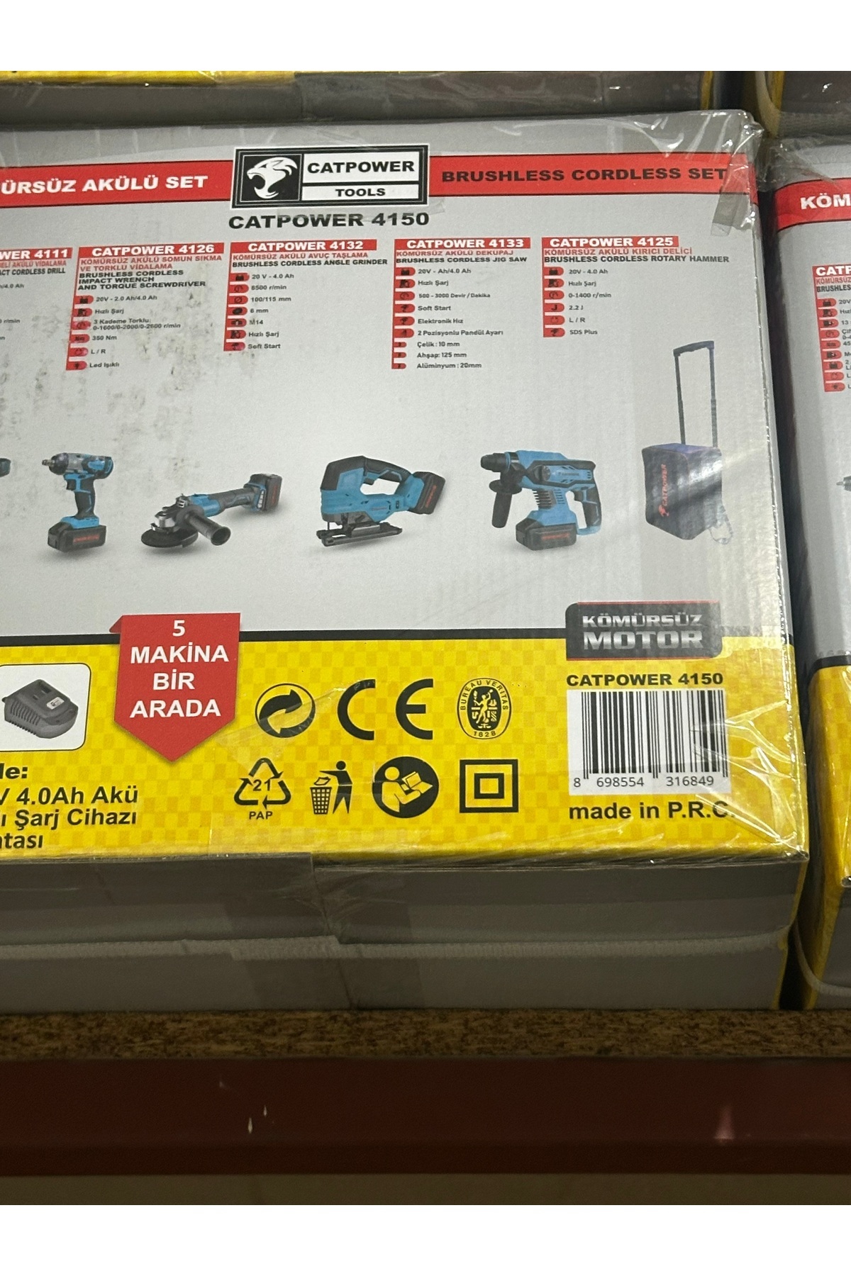 JİMATSU CATPOWER 4150 Akulu 5 li Alet Seti Komursuz Motor 3Ad A