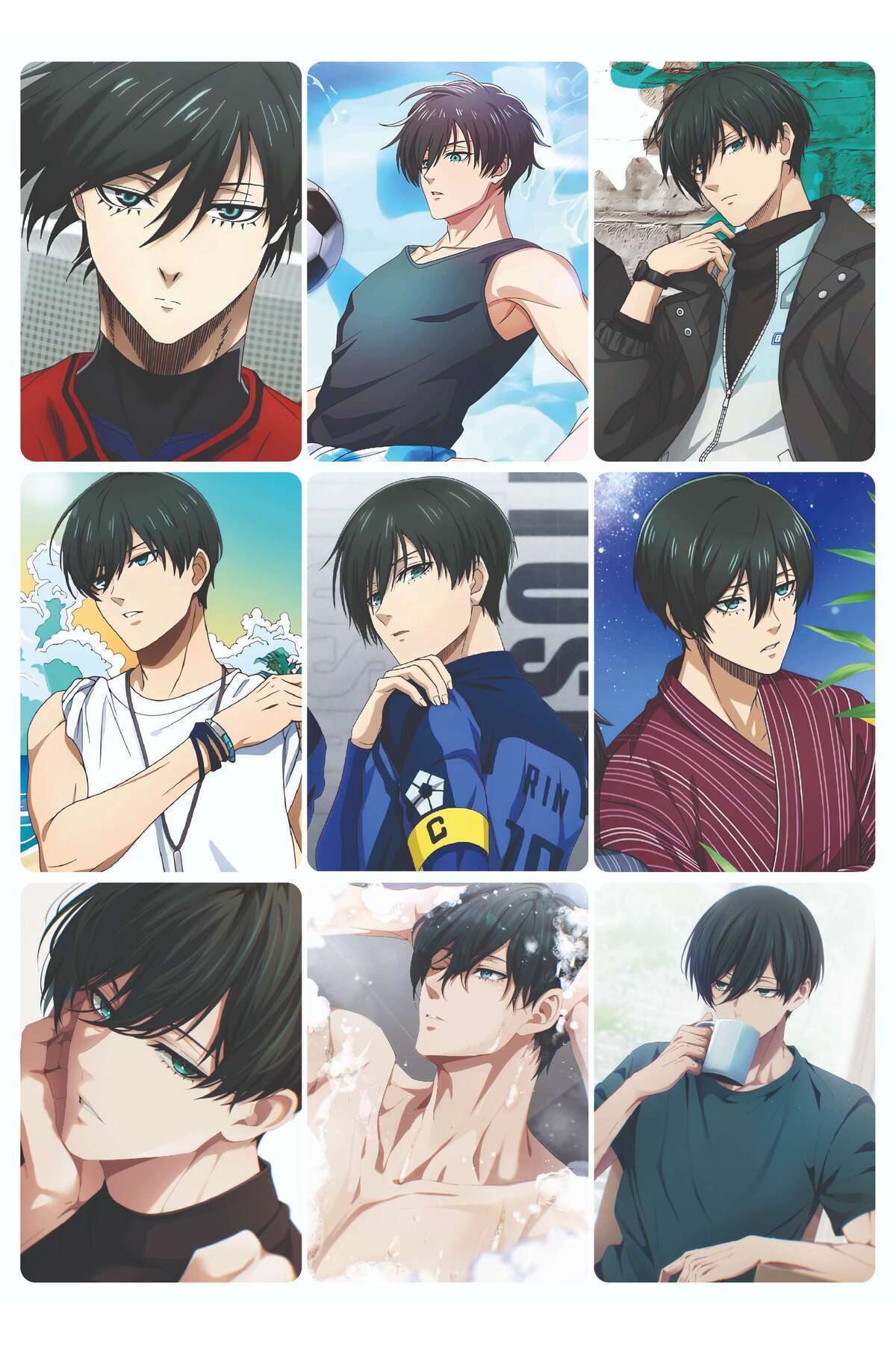 nihonwosekai Blue Lock Anime Photocard PC Seti 9 Adet Itoshi Rin