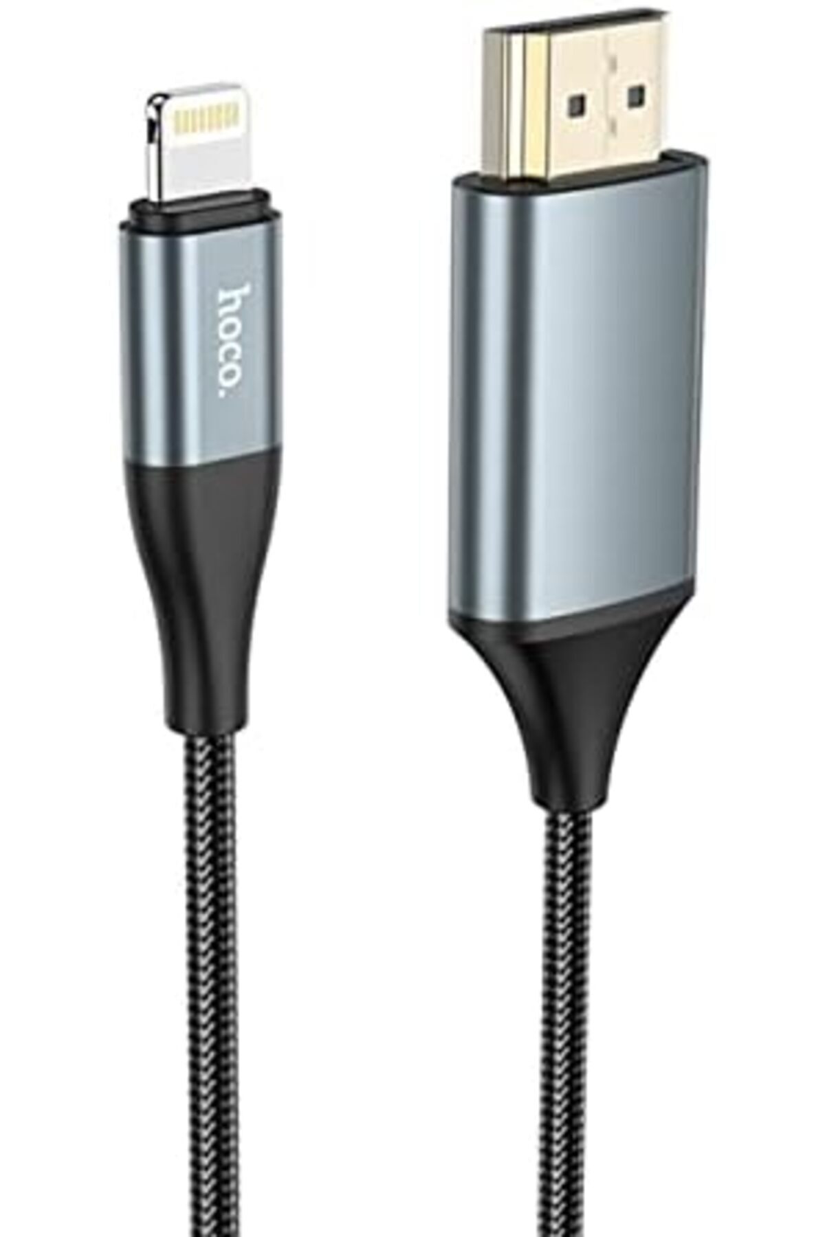 Hoco-Lightning to HDMI Cable, Supports HD 1080p Output, Plug & Play, Compatible with iPhone, Length: 1