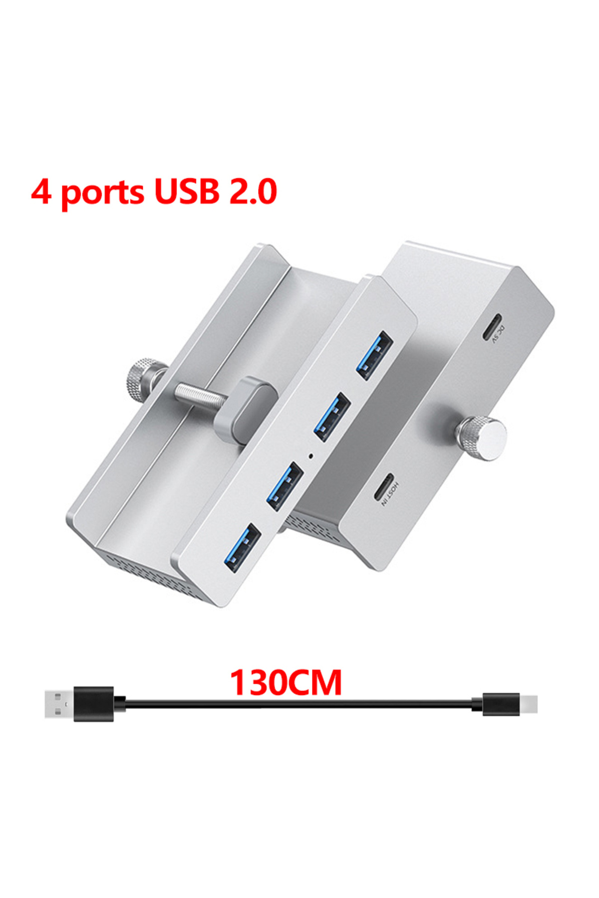 Choice-USB2.0-Silver 10Gbps HUB USB3.2/3.0/2.0 Splitter Adapter Universal External Multi Clip Dock For iMac 1