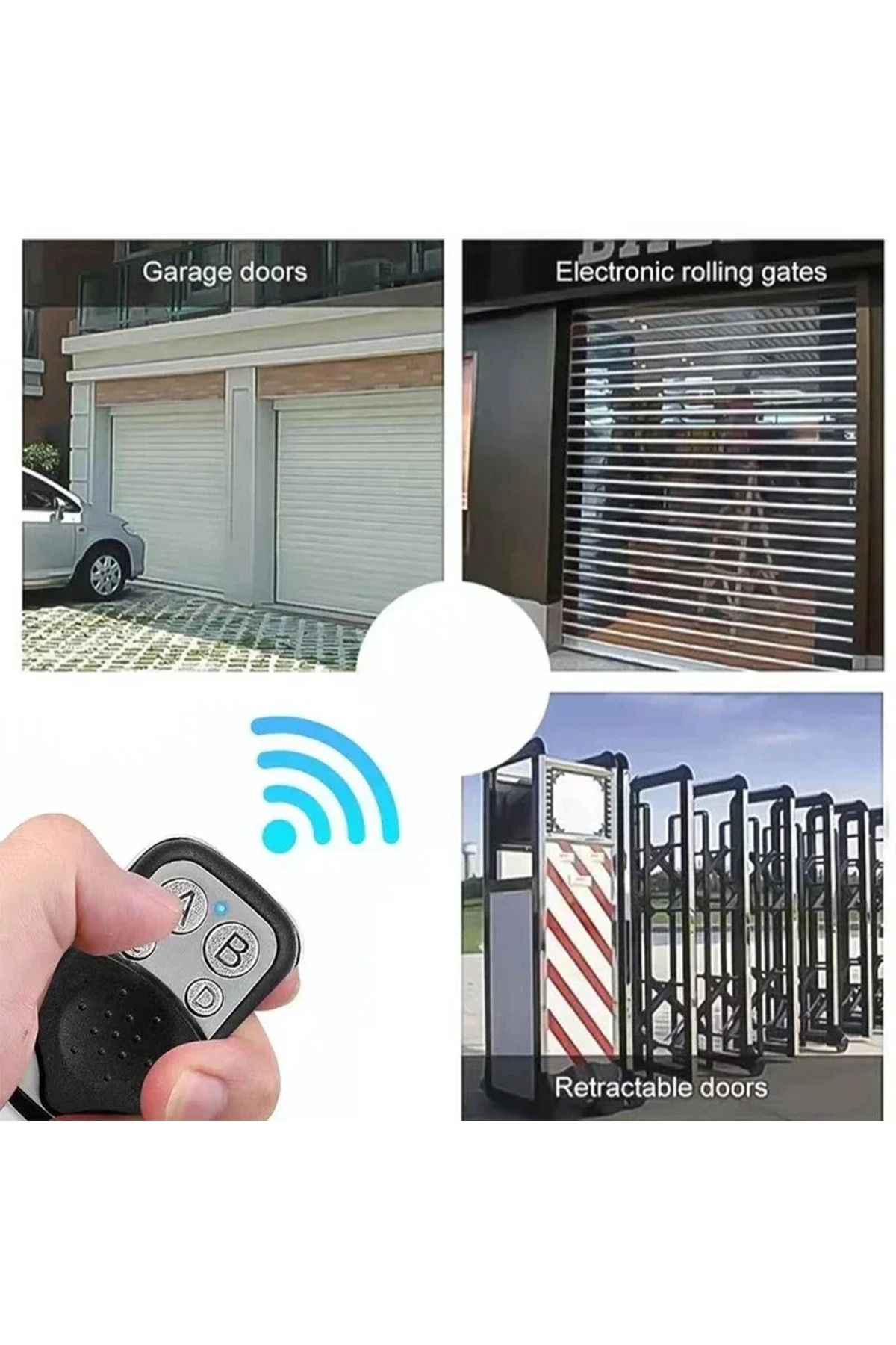 Choice-black Universal Garage ControlU niversal 4 Buttons 433MHZ Clone Fixed Learning Rolling Code Duplicat 6