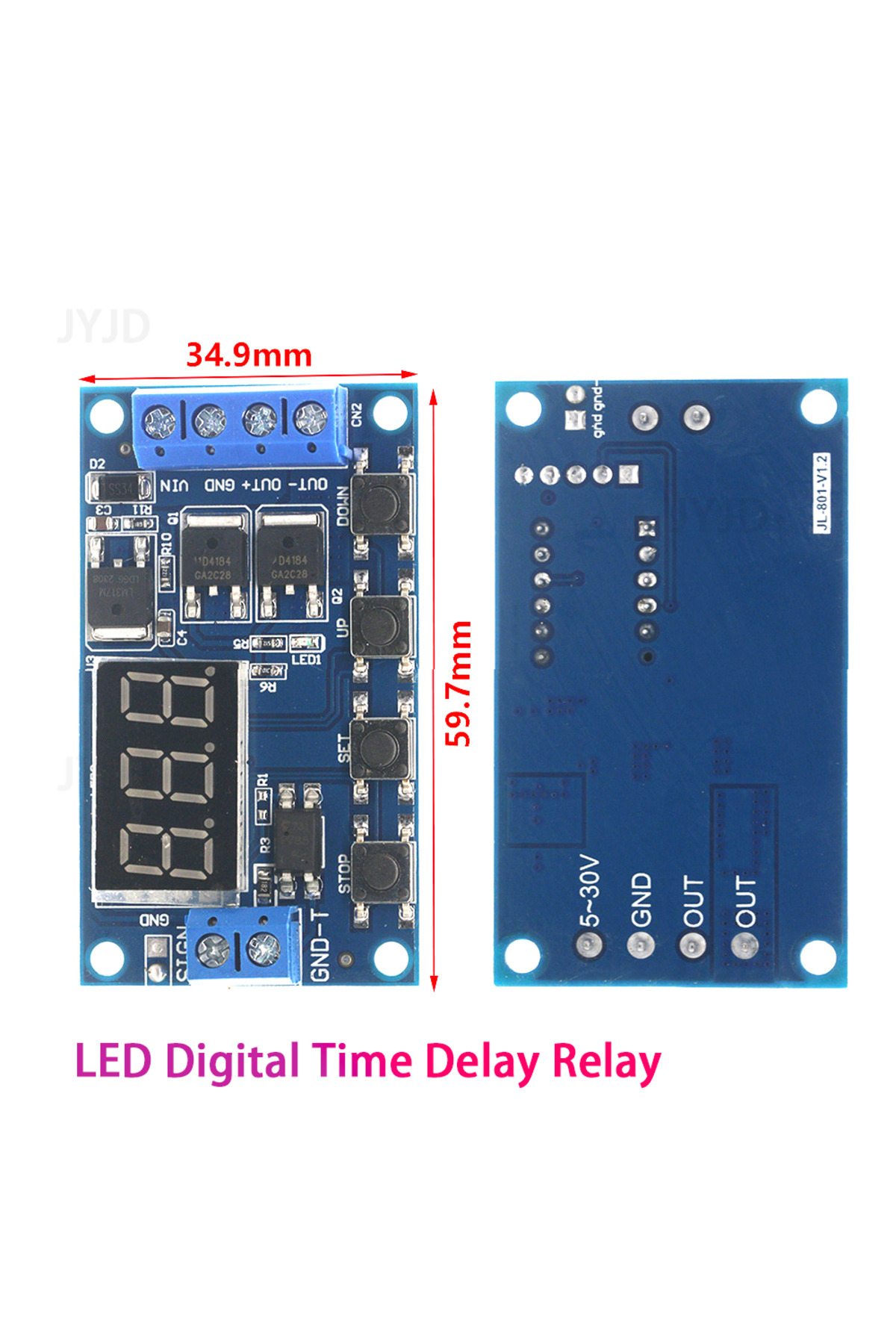 Choice-DC 12V 24V Dual MOS LED Digital Time Delay Relay Trigger Cycle Timer Delay Switch Circuit Board T... 3