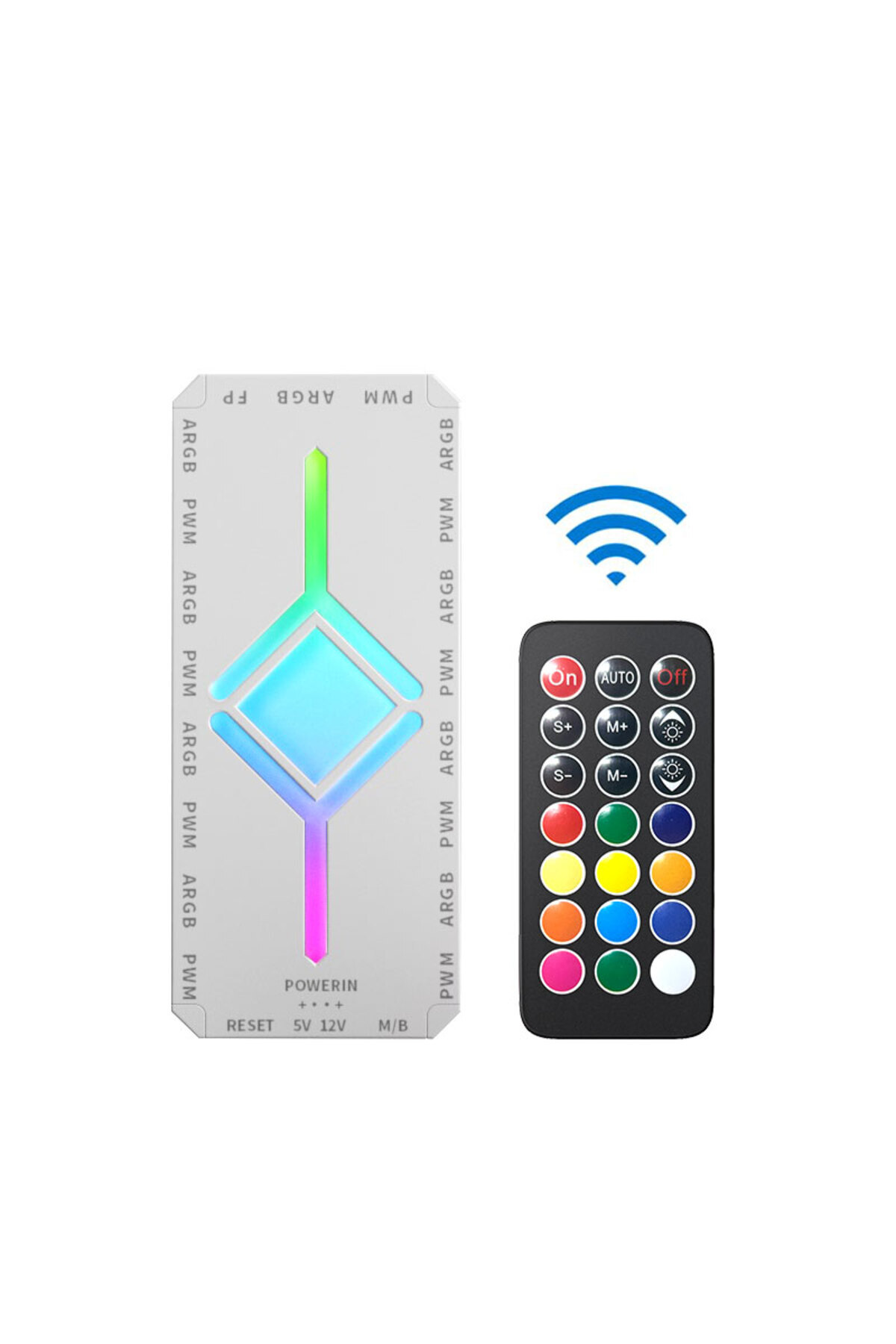 Choice-وحدة تحكم ARGB بيضاء 5V3 Pin ARGB مروحة علبة الكمبيوتر Divine Light PWM متزامنة للتحكم في درجة الحرارة 1