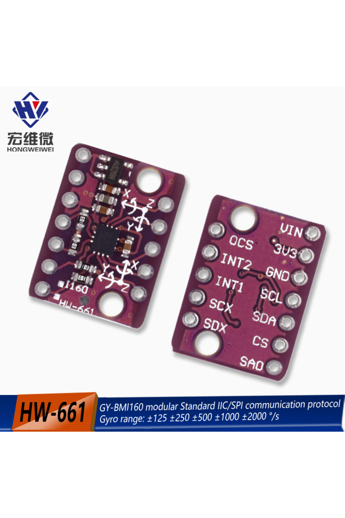 Choice-BMI160 GY-BMI160 6DOF 6-axis Rate Gyro Gravity Accelerometer Sensor Module IIC I2C SPI Communicat... 1