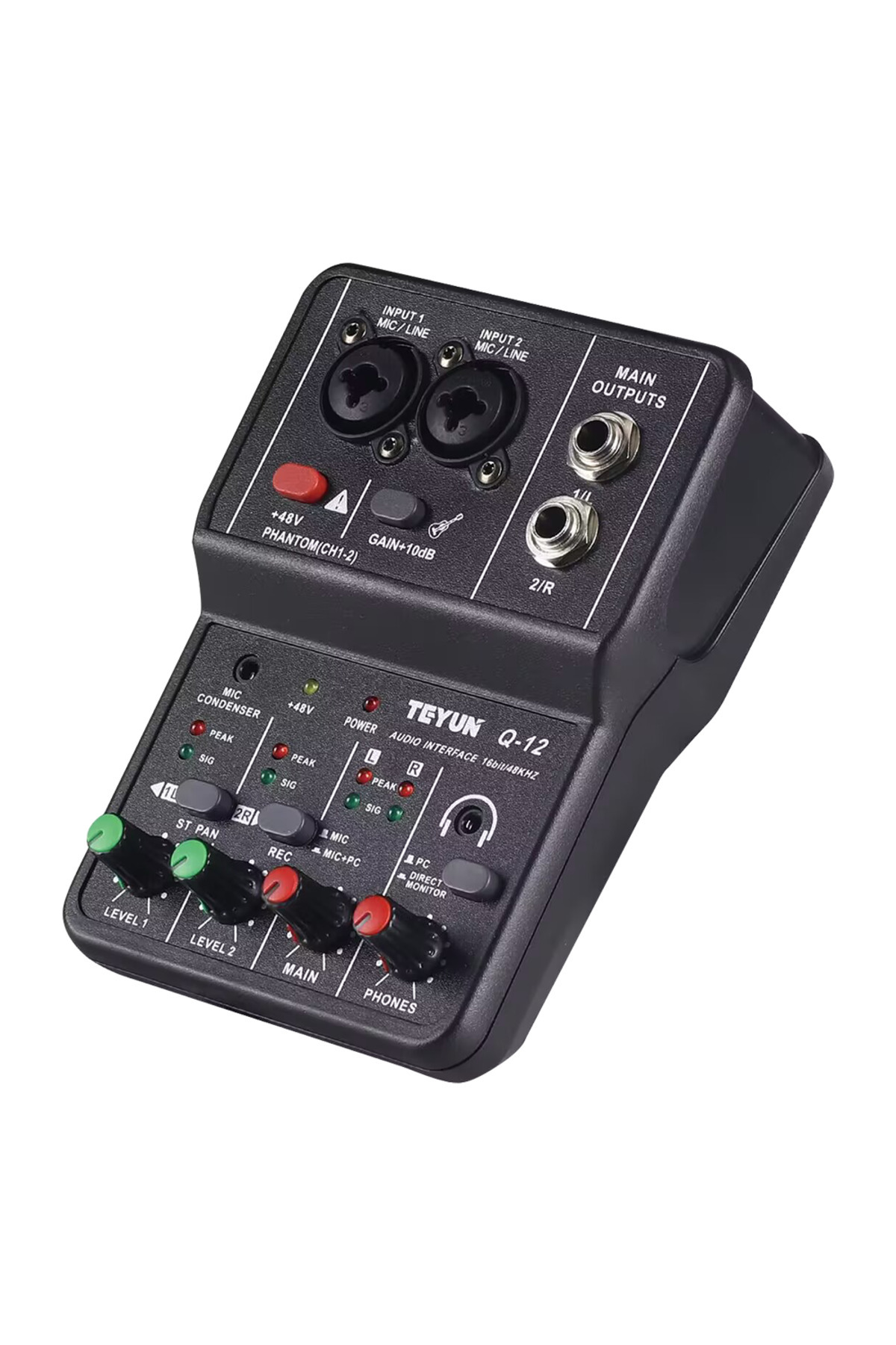 Choice1-Q12 Professional portable TEYUN Q12 Q12M Q26 2 Channels Audio Mixer sound console mini USB card MIXE 1