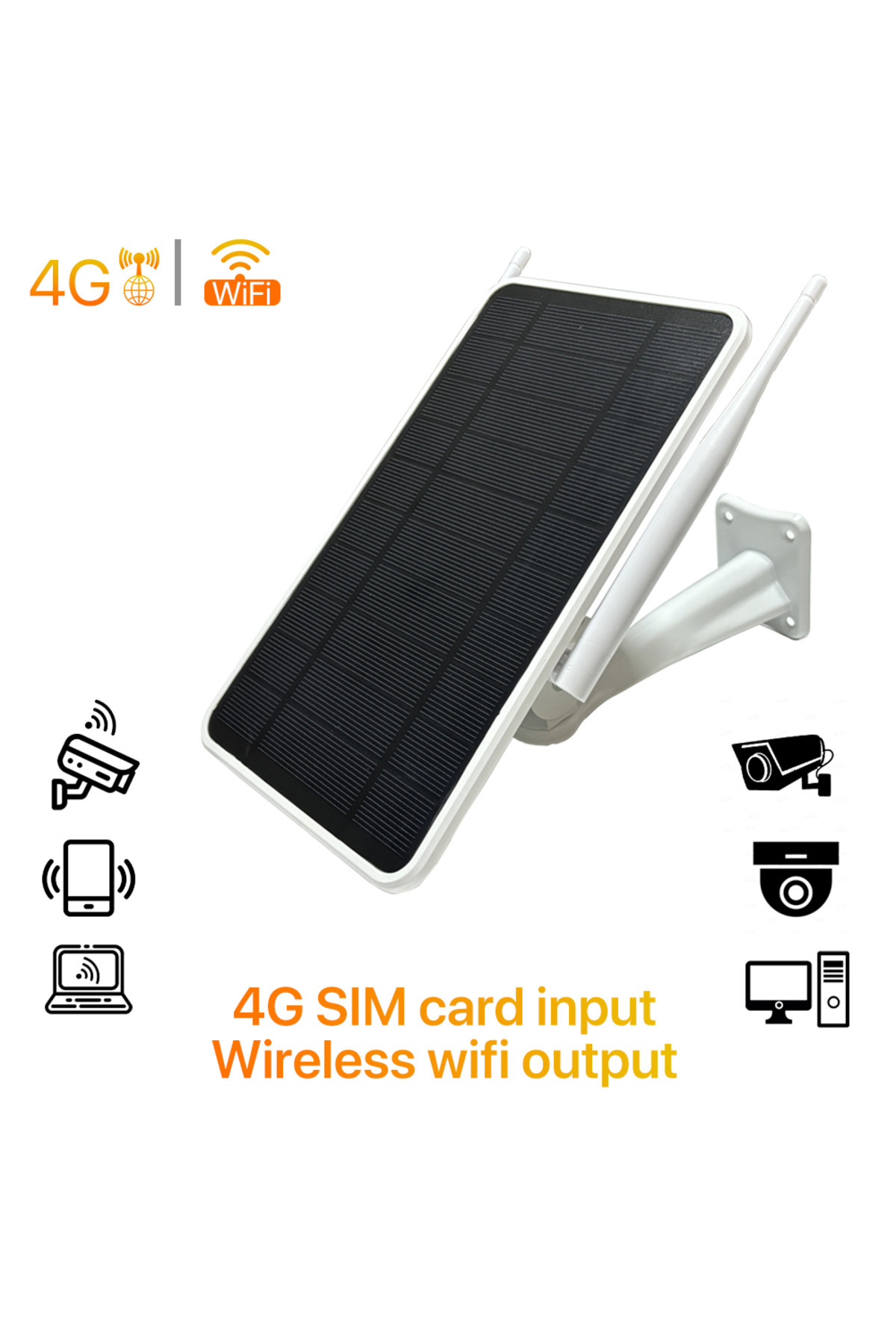 Wonsdar Solar Battery Router 6W 4G Solar Battery Router WiFi Repeater ...