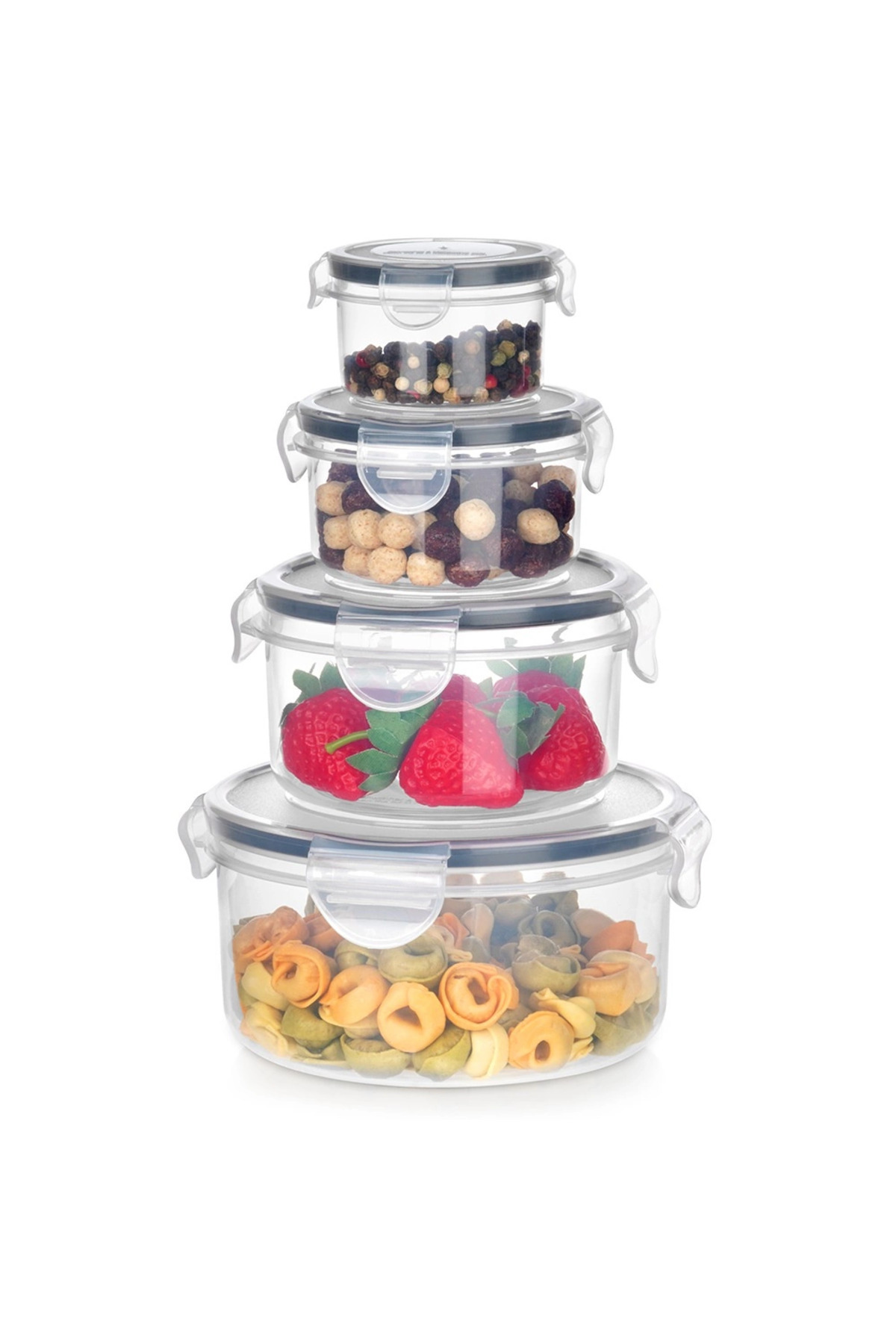 Vilde-Set caserole cu capac fara BPA 800 ml, 400 ml, 180 ml și 80 ml 3
