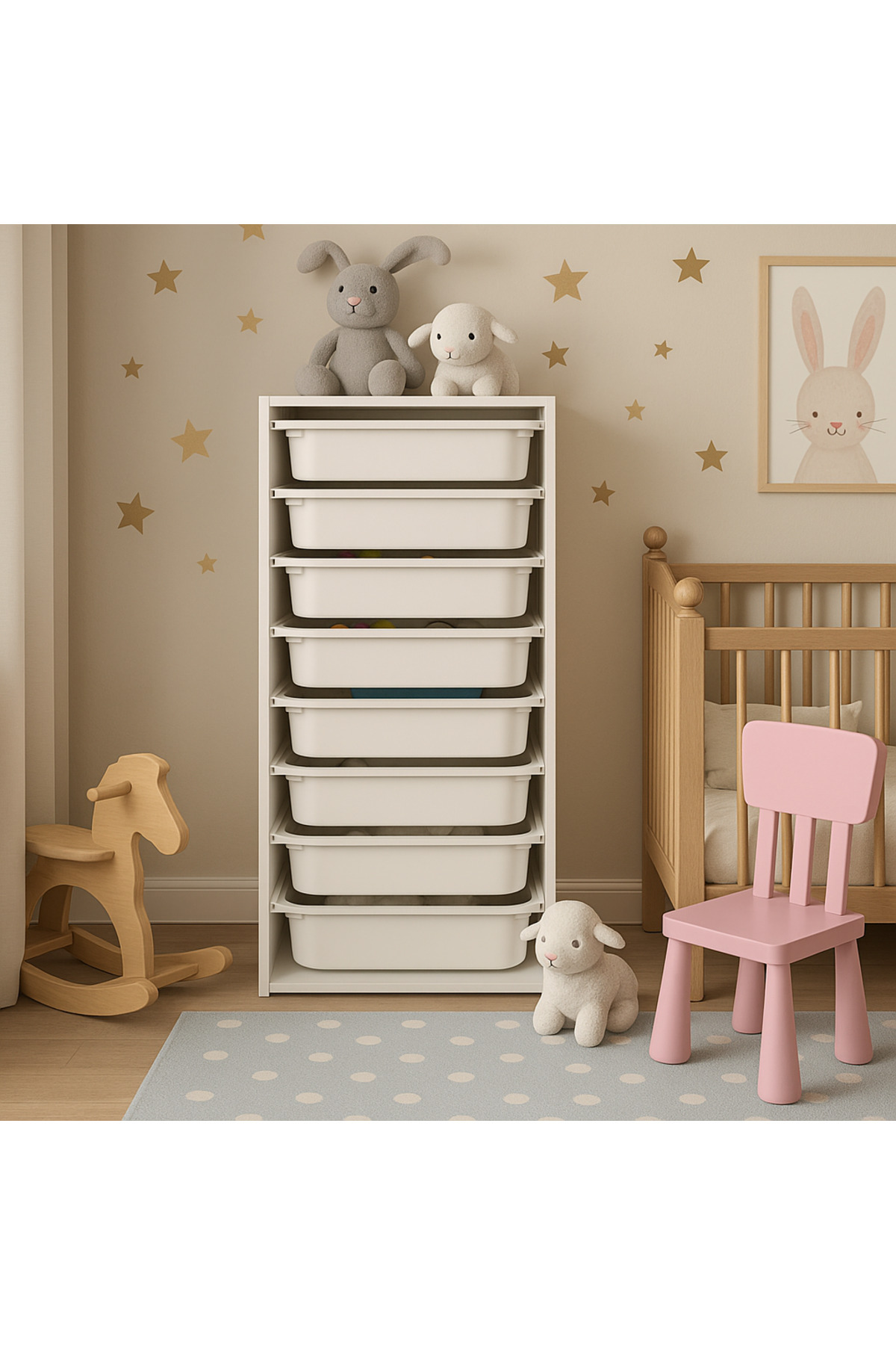 Umut Mutfak Dolabı 8 Sepetli Dolap Çok Amaçlı Dolap Kiler Dolabı Beyaz