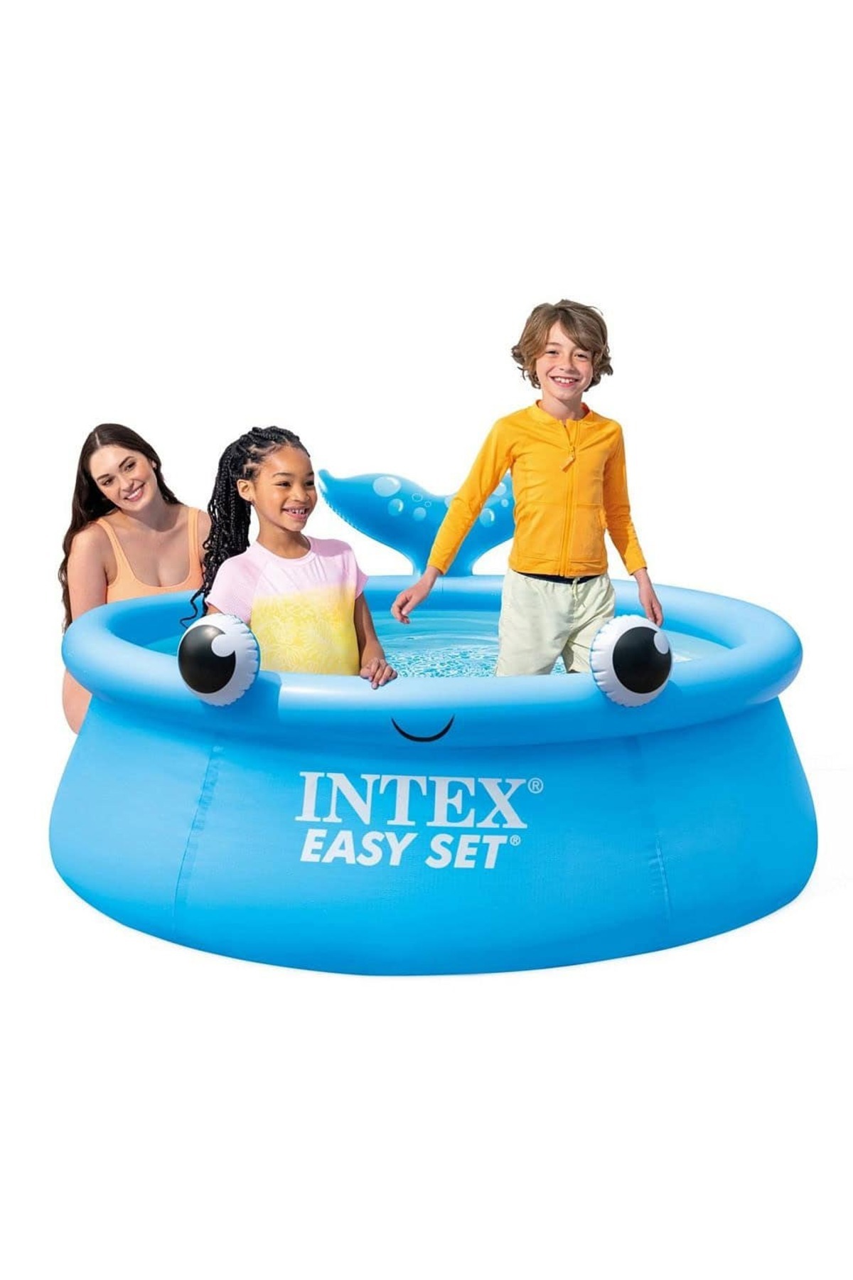 Intex-Intex inflatable children's pool, durable 3-layer PVC material, whale shape, cover... 3