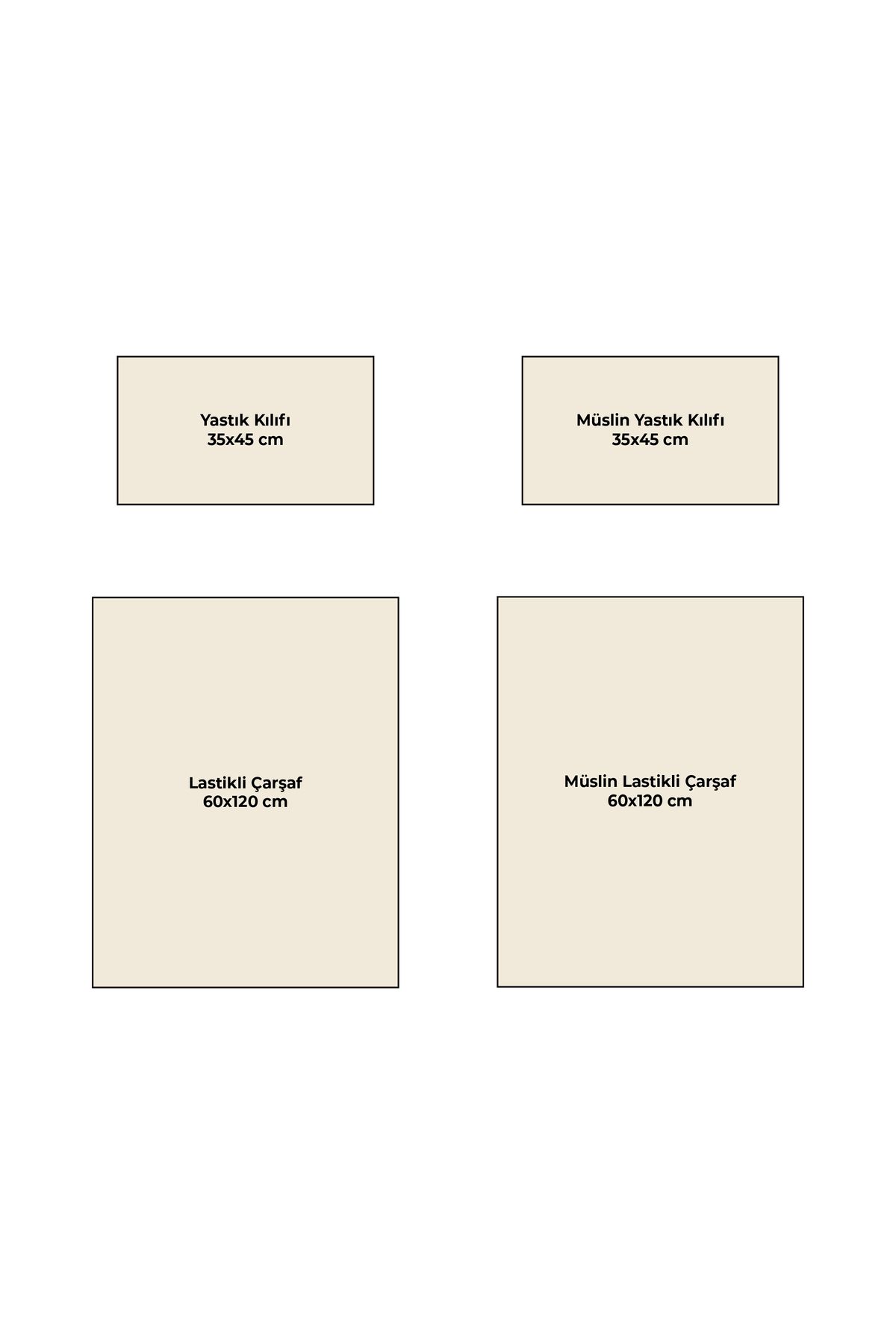 ngn collection-Set of 4 Baby Elastic Sheets and Pillowcases – Poplin Safari Patterned & 2 Layer Muslin Yellow 2