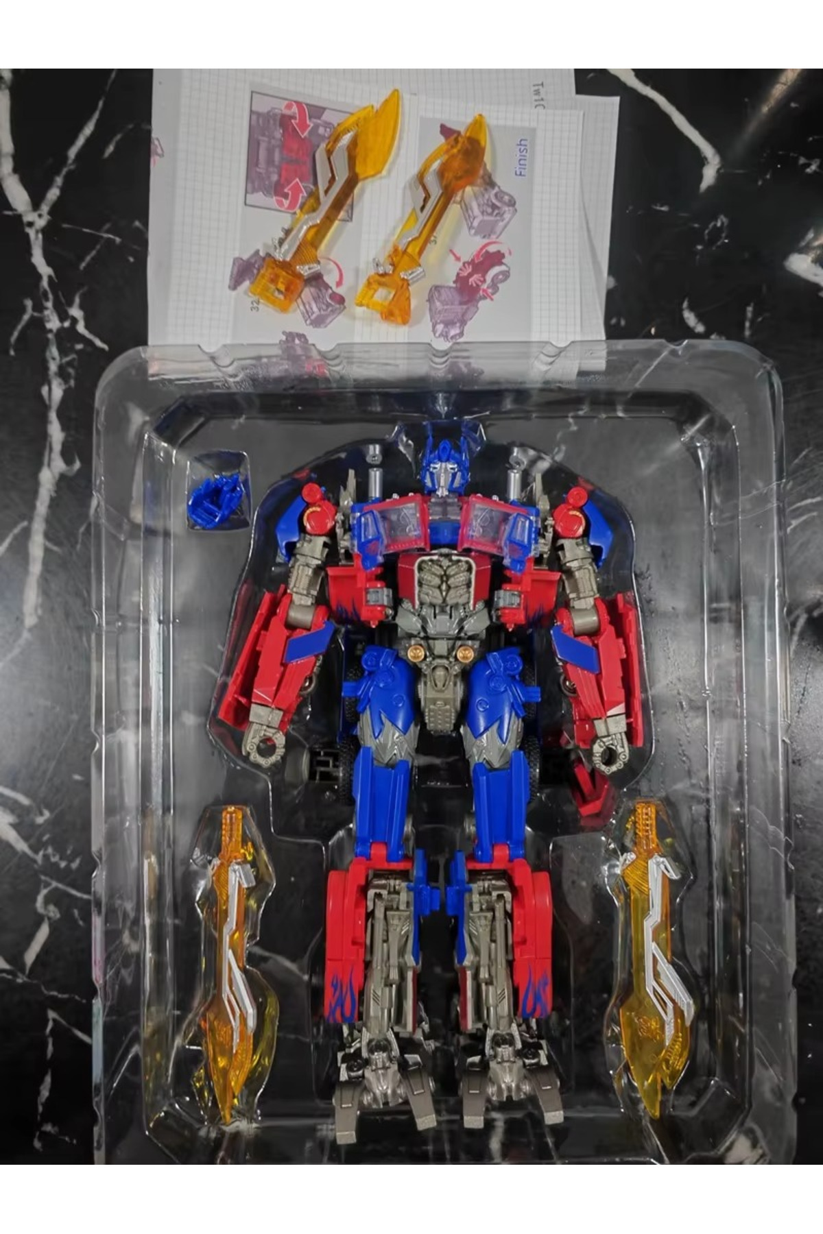 BAIWAY-Robot Transformers Optimus Prime, edition created from Abs Pvc and Partal alloy material, 18CM 3