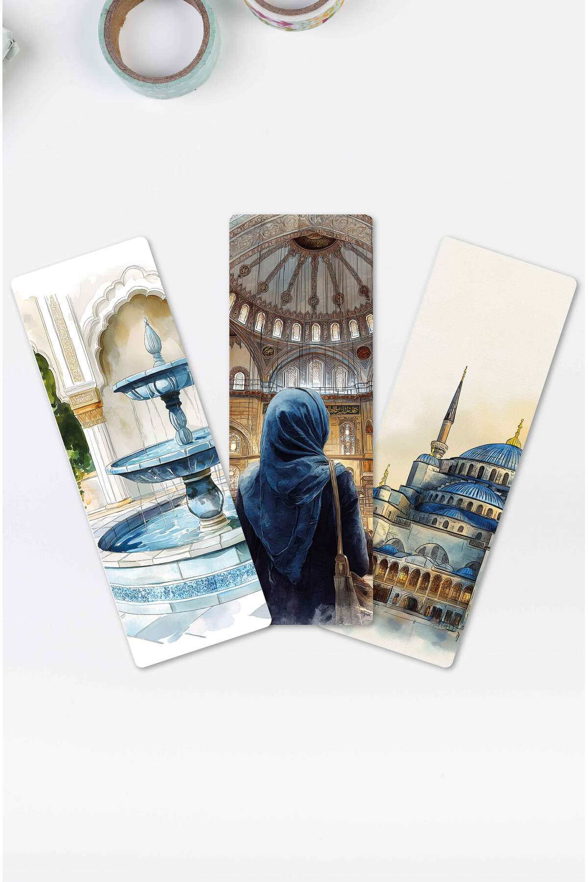 【rikayu0104】エムシーシスター3冊セット② MuslimWalk Darel – Mavi Mescid – 3'lü Kitap Ayracı Seti #KA40