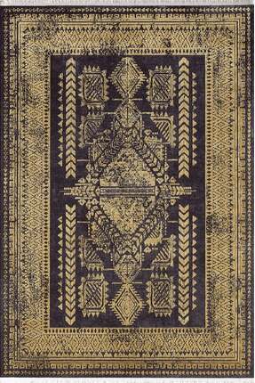 zebrahome ZH-ROYAL HALI VENEDİK VK12B SARI SİYAH MODERN SALON HALISI