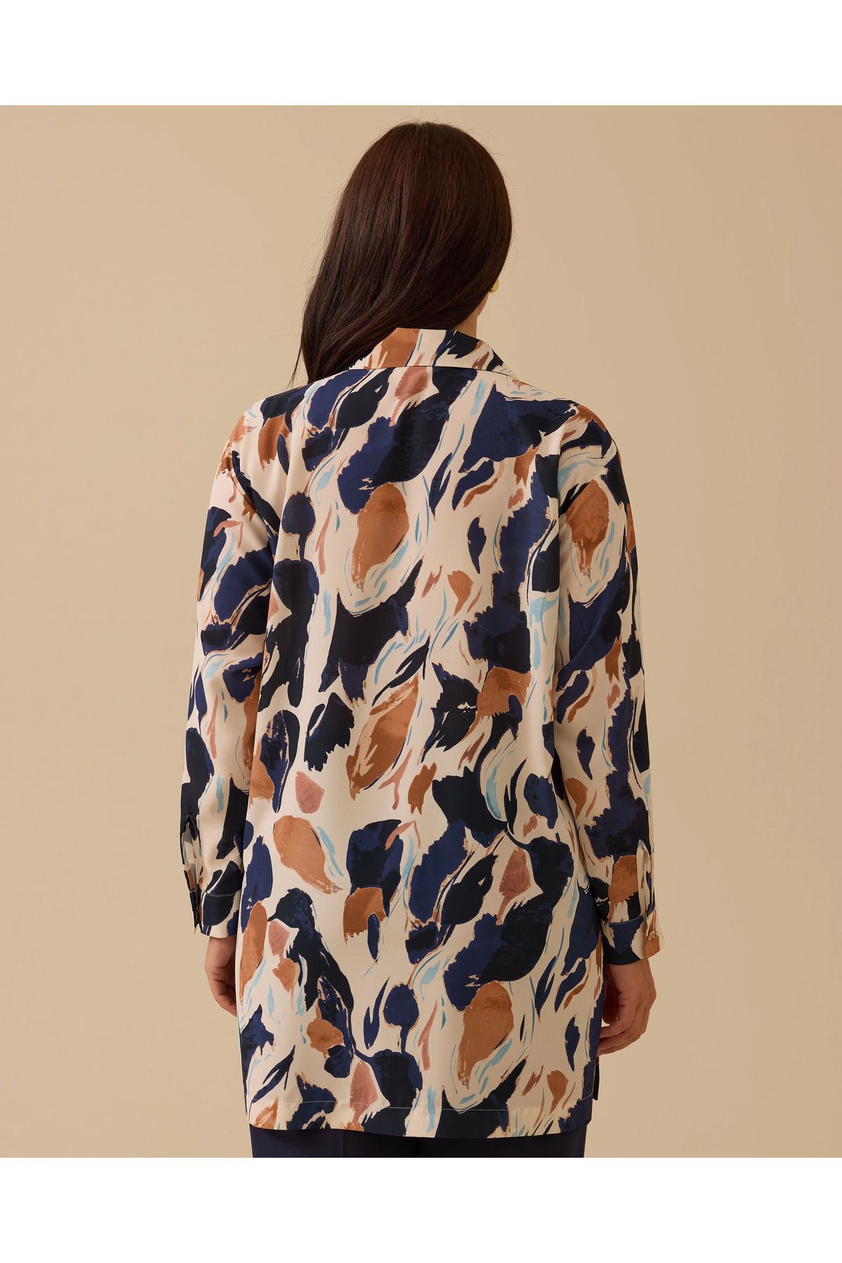 Gala-Xi-Plus Size Patterned Buttoned Tunic 3