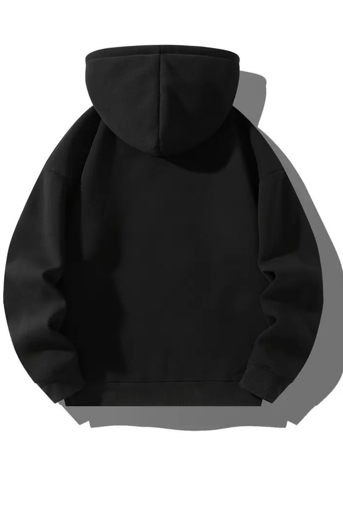 DUBU BUTİK  Unisex Fermuarlı Kapüşonlu Oversize LA Logo Baskılı Sweatshirt – Siyah / Lacivert / Pembe - Görsel 2