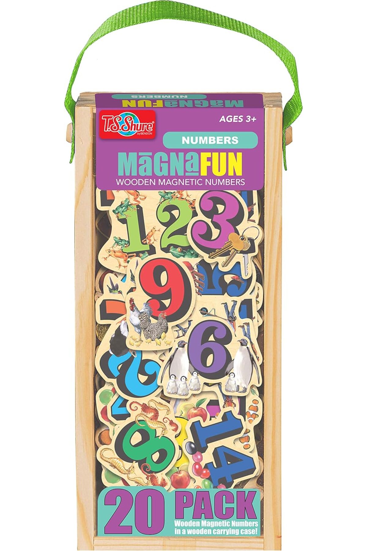 مگنت‌های چوبی آموزشی مگنافون، شمارش اعداد، ۲۰ تکه
