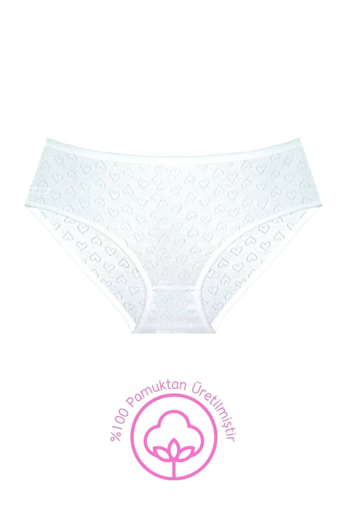 Newlilla 1506 Heart 100% Cotton Pack of 10 Women's Bato Panties