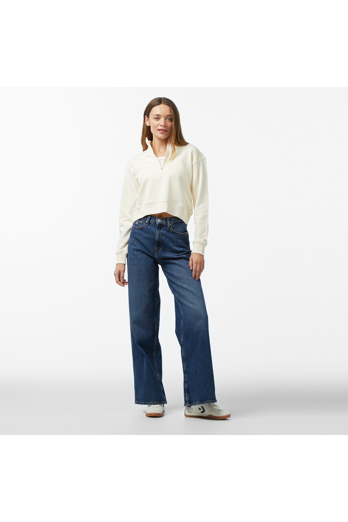 United4  UNITED4 Kadın Krem Sweatshirt - Görsel 3