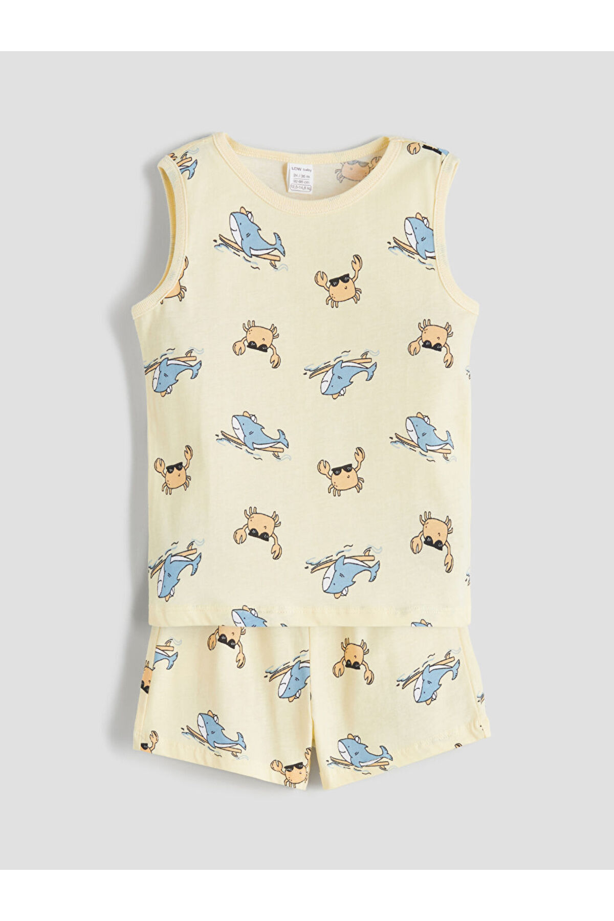 LC Waikiki-Create Your Style from Uzg Store |   Printed Baby Boy Undershirt and Shorts 2-Pack 1