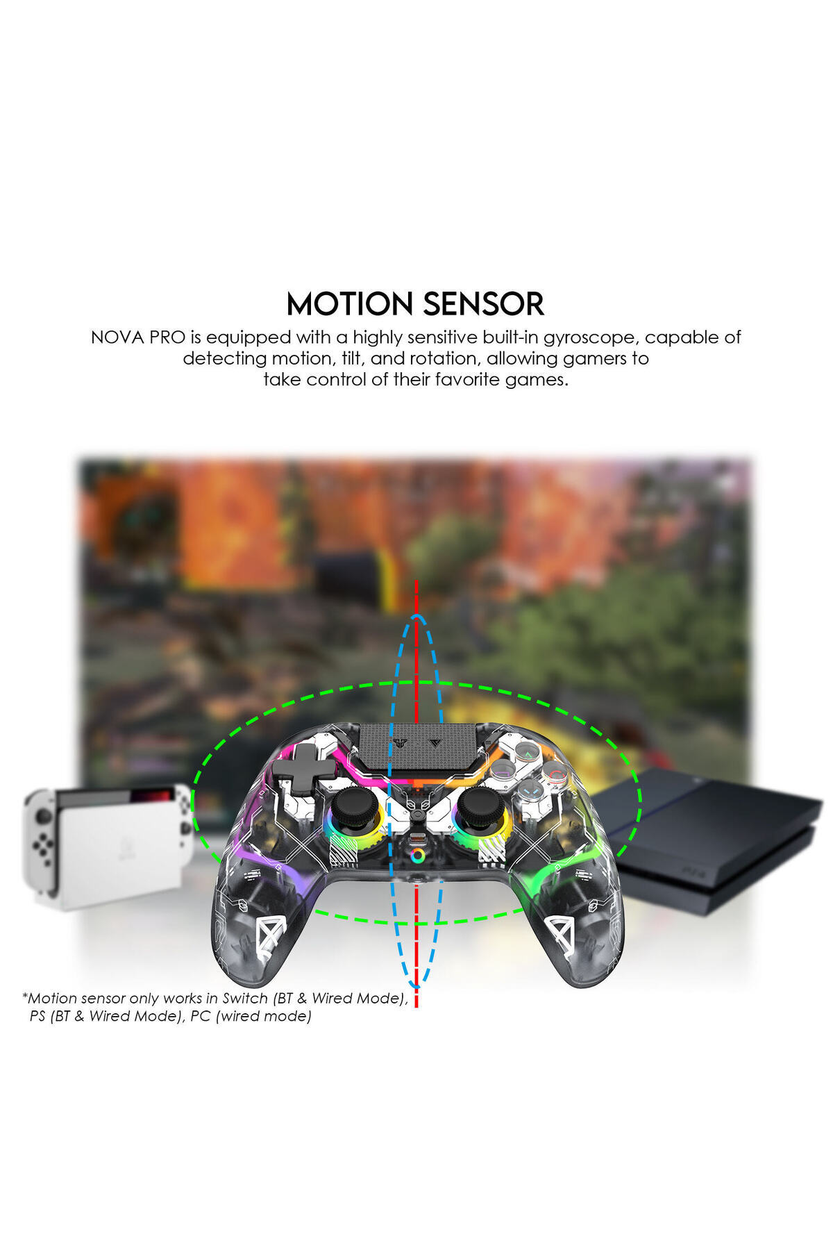 AL3B-Fantech Professional Controller with Interchangeable Magnetic Gear + 2 Customizable Back Buttons Inside the Box for PC/PS4/XBOX 7