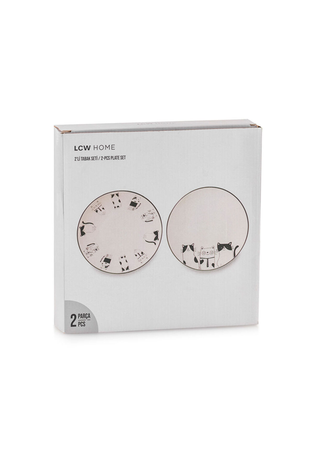 LC Waikiki-Sparkling Selections from Shining Store |   Cat Printed Ceramic Plate Set of 2 20 cm 5