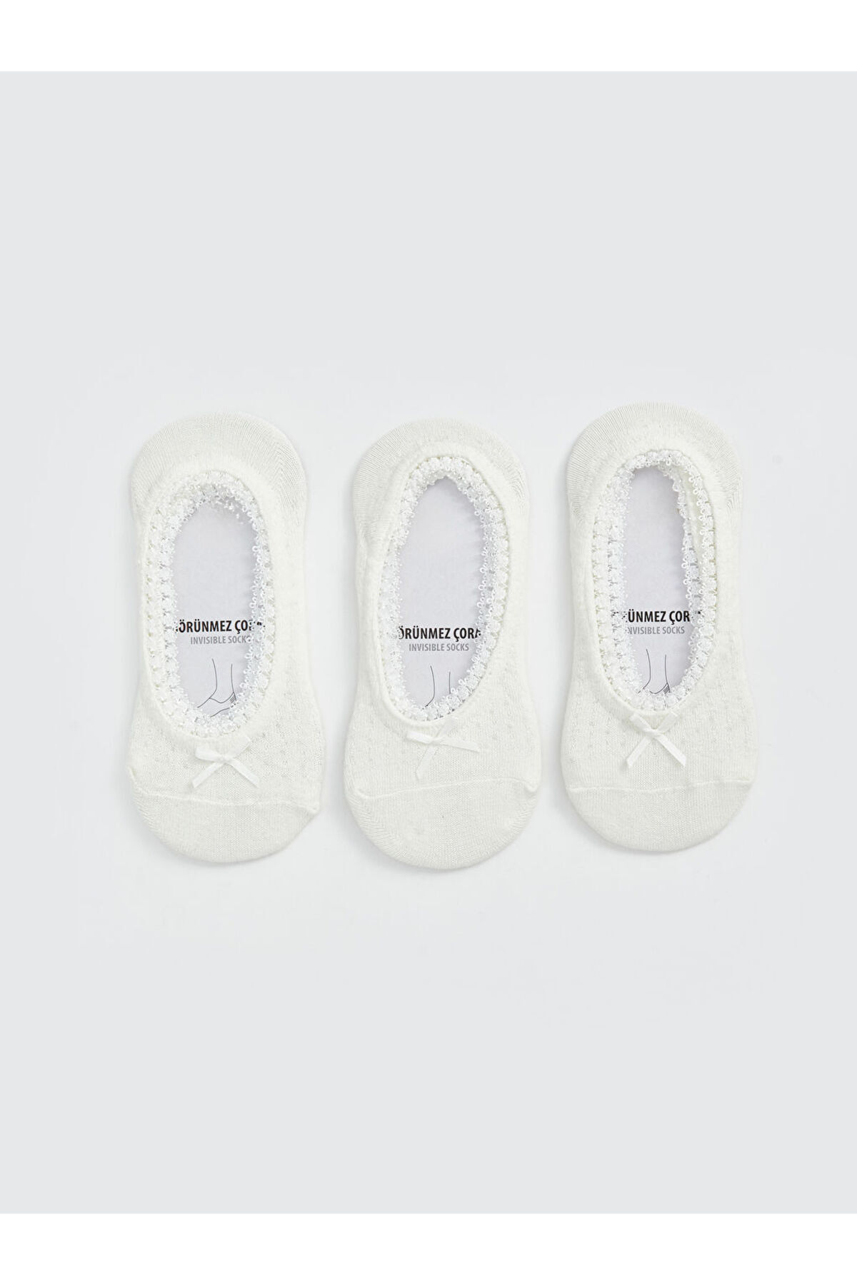 LC Waikiki-Sparkling Selections from Shining Store |   Ribbon Detailed Ballerina Socks 3-Pack 1
