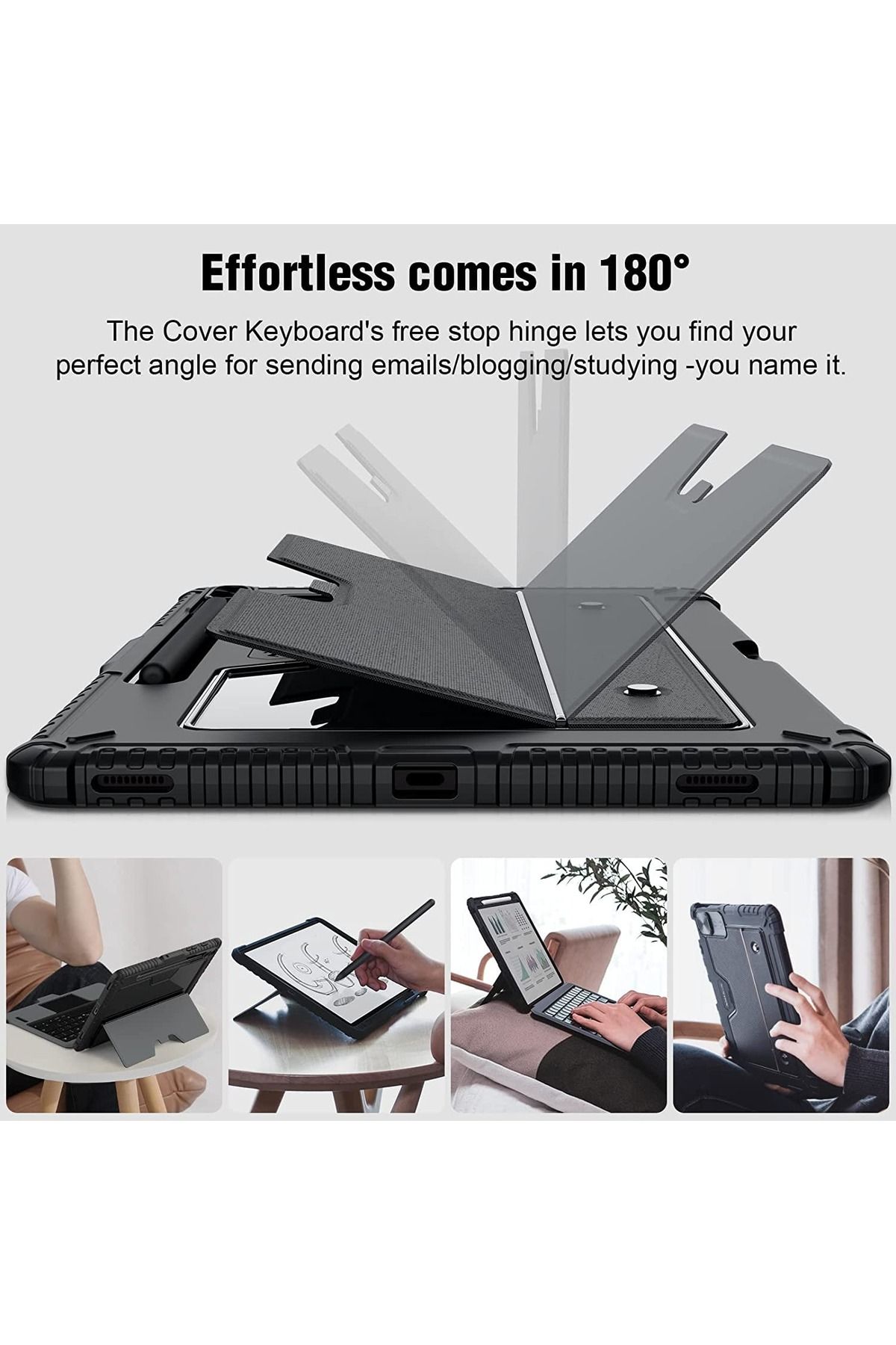 Samsung-Galaxy Tab S8 Plus Magic Keyboard Wireless Case with Trackpad, Stand & Backlit Keys 5